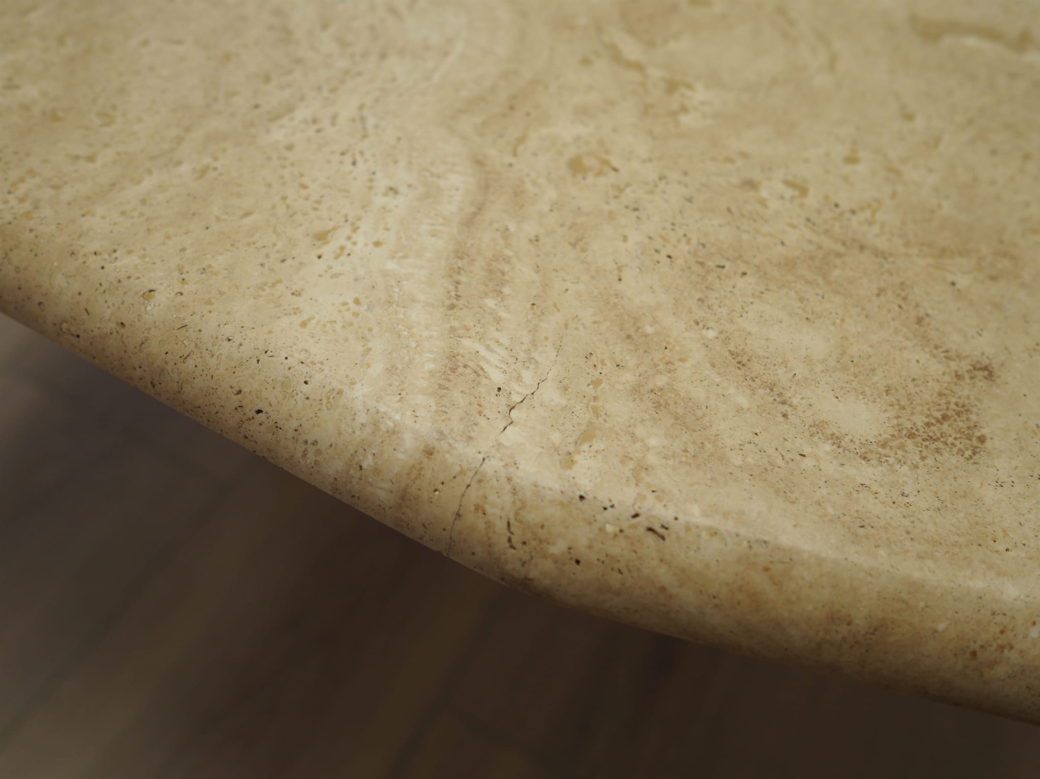 Couchtisch Stein Beige 1970er Jahre