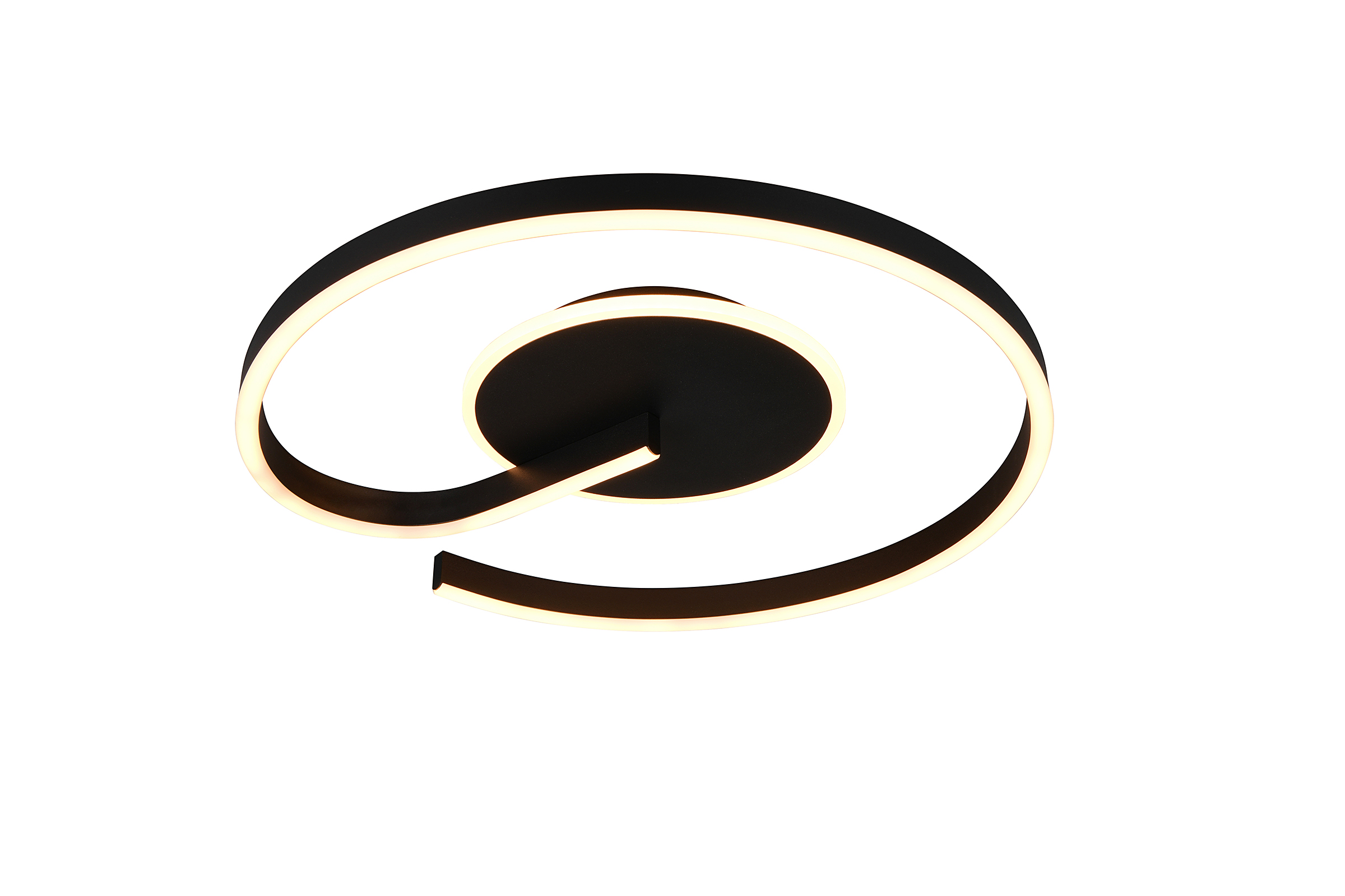 LECalle D-Deckenleuchte 1-Flammig Silikon Eisen Schwarz