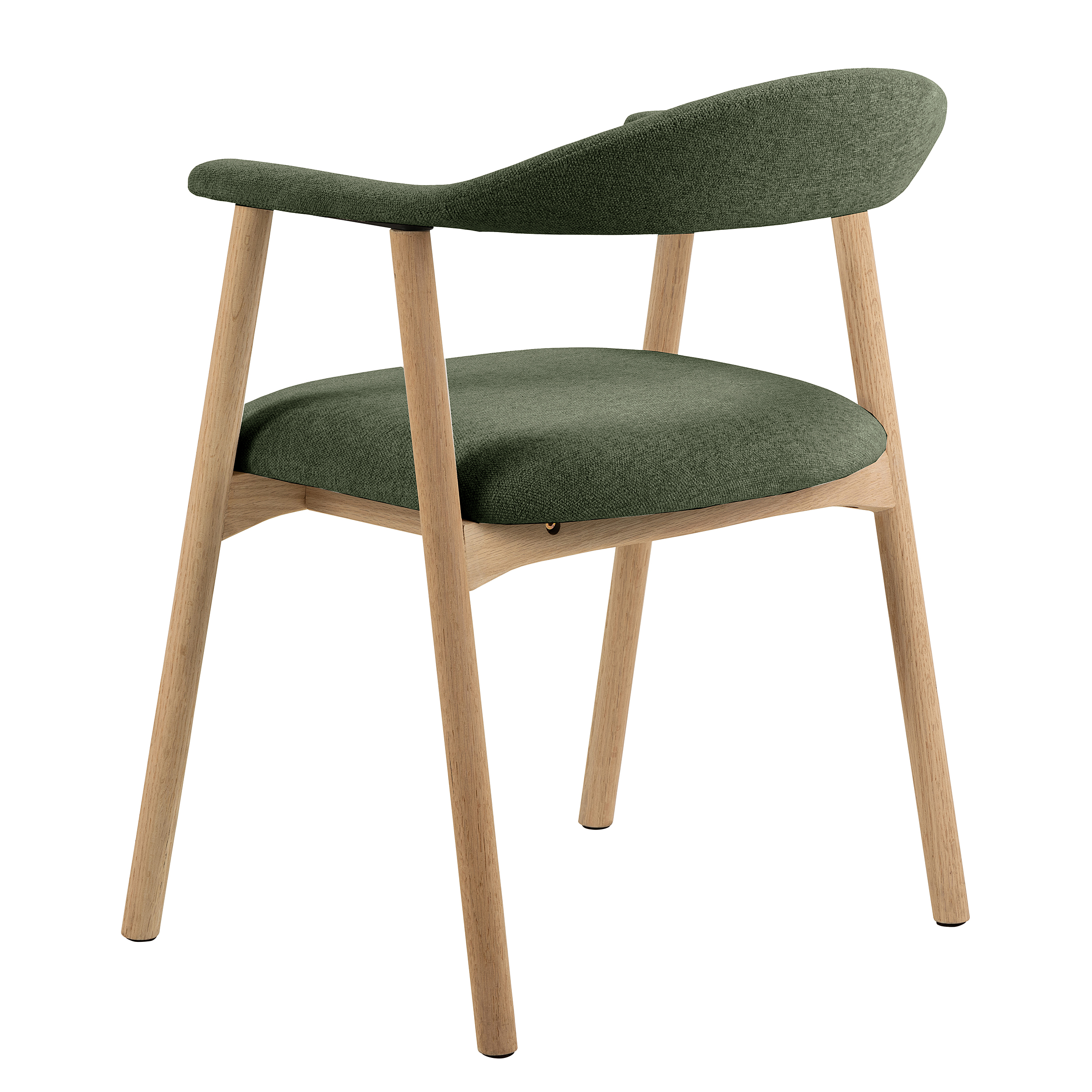 2x Armlehnenstuhl MESITA Webstoff Aphra Dunkelgrün