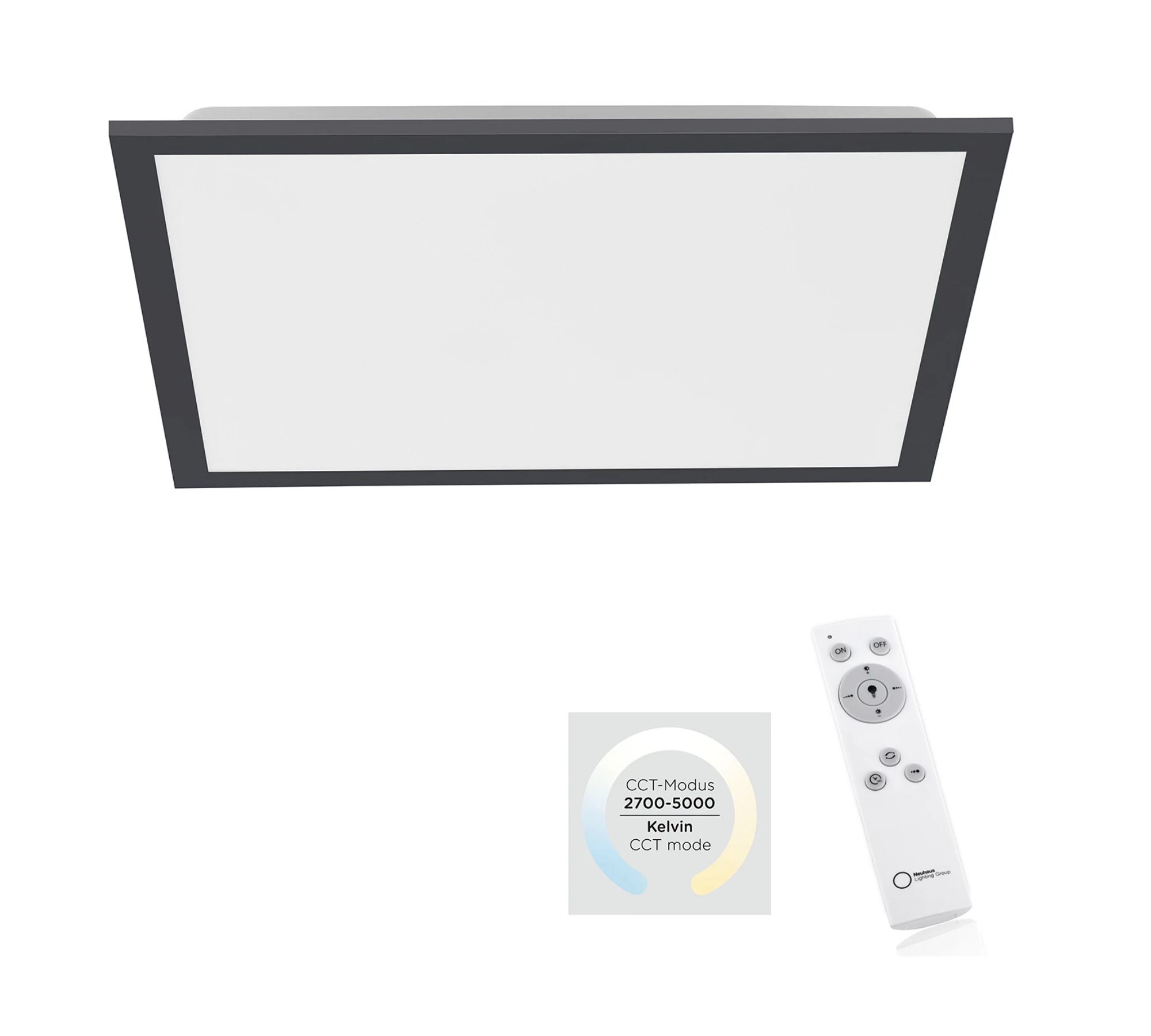 LED Deckenleuchte 1-flammig Kunststoff Aluminium
