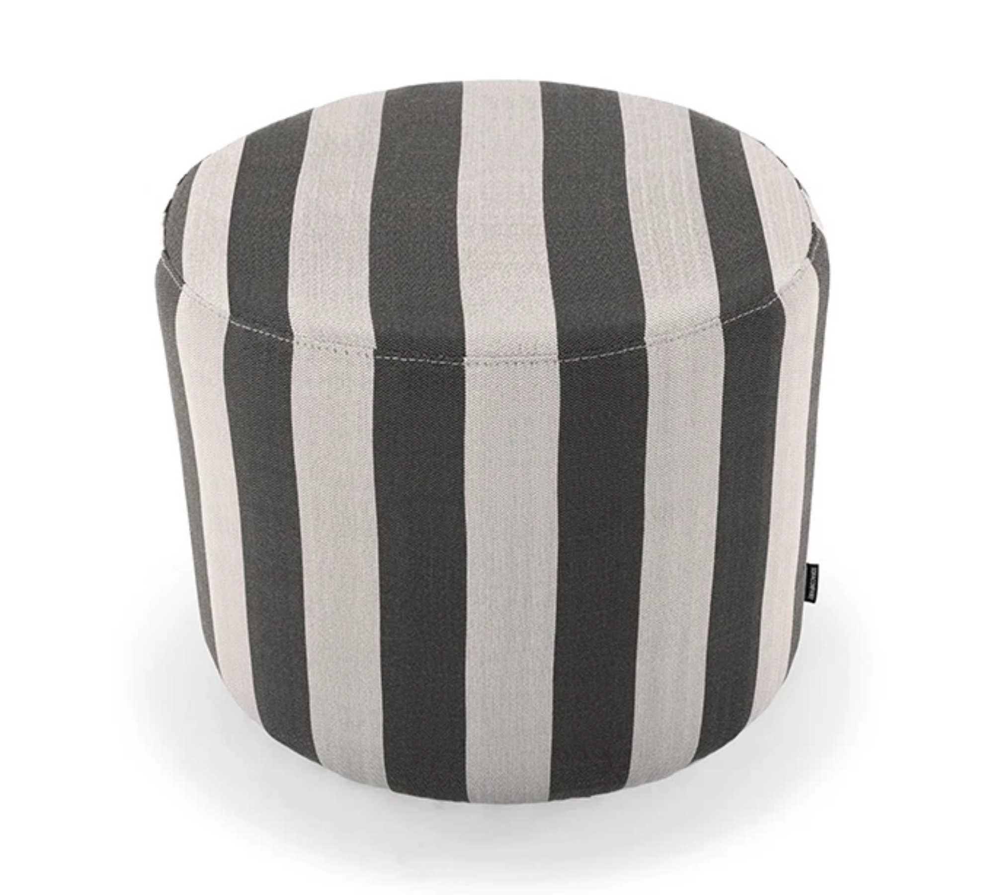 Pouf No. 9 Line Latte Black