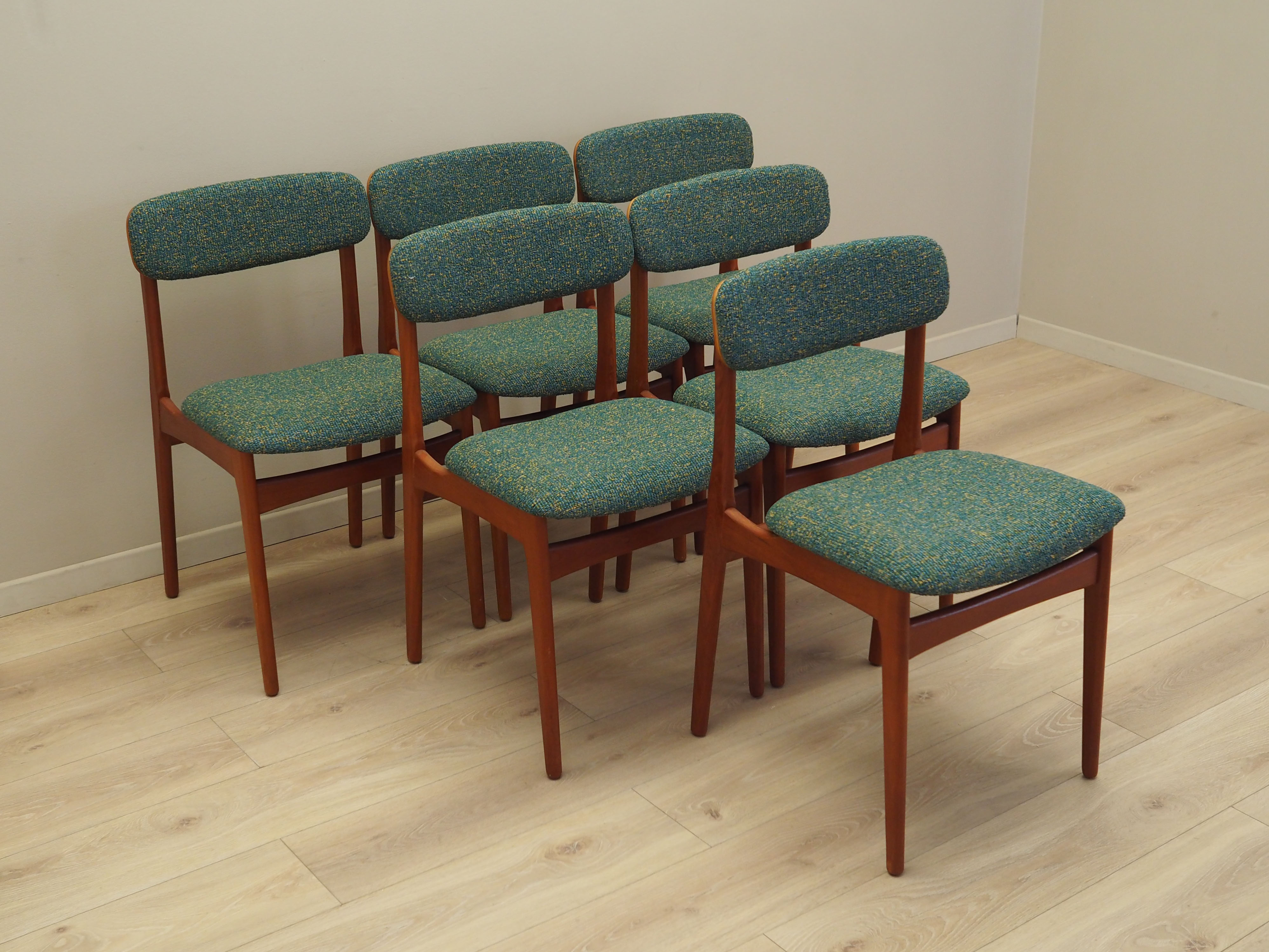 6x Esszimmerstühle Teakholz 1960er Jahre