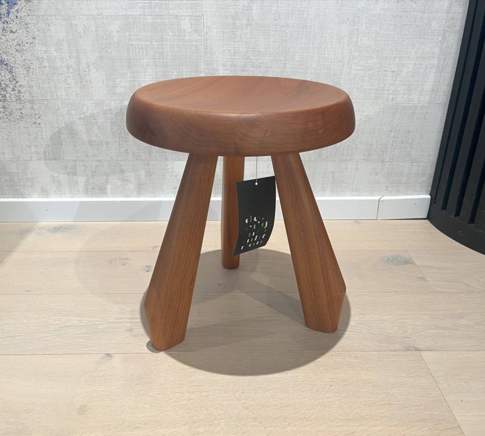 Tabouret Méribel Hocker Massivholz Braun Ø 33cm