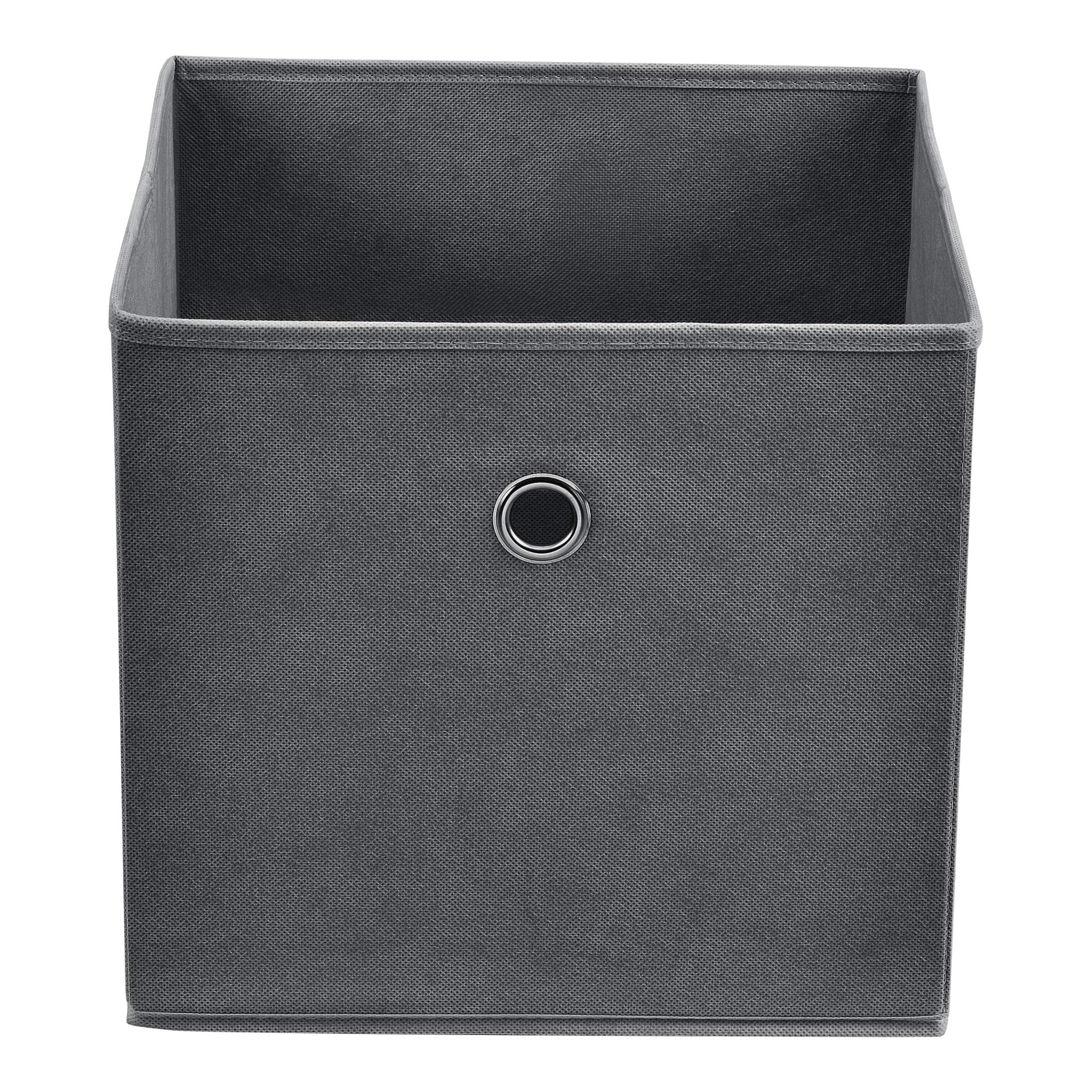10er Set Aufbewahrungsbox Textil Grau 