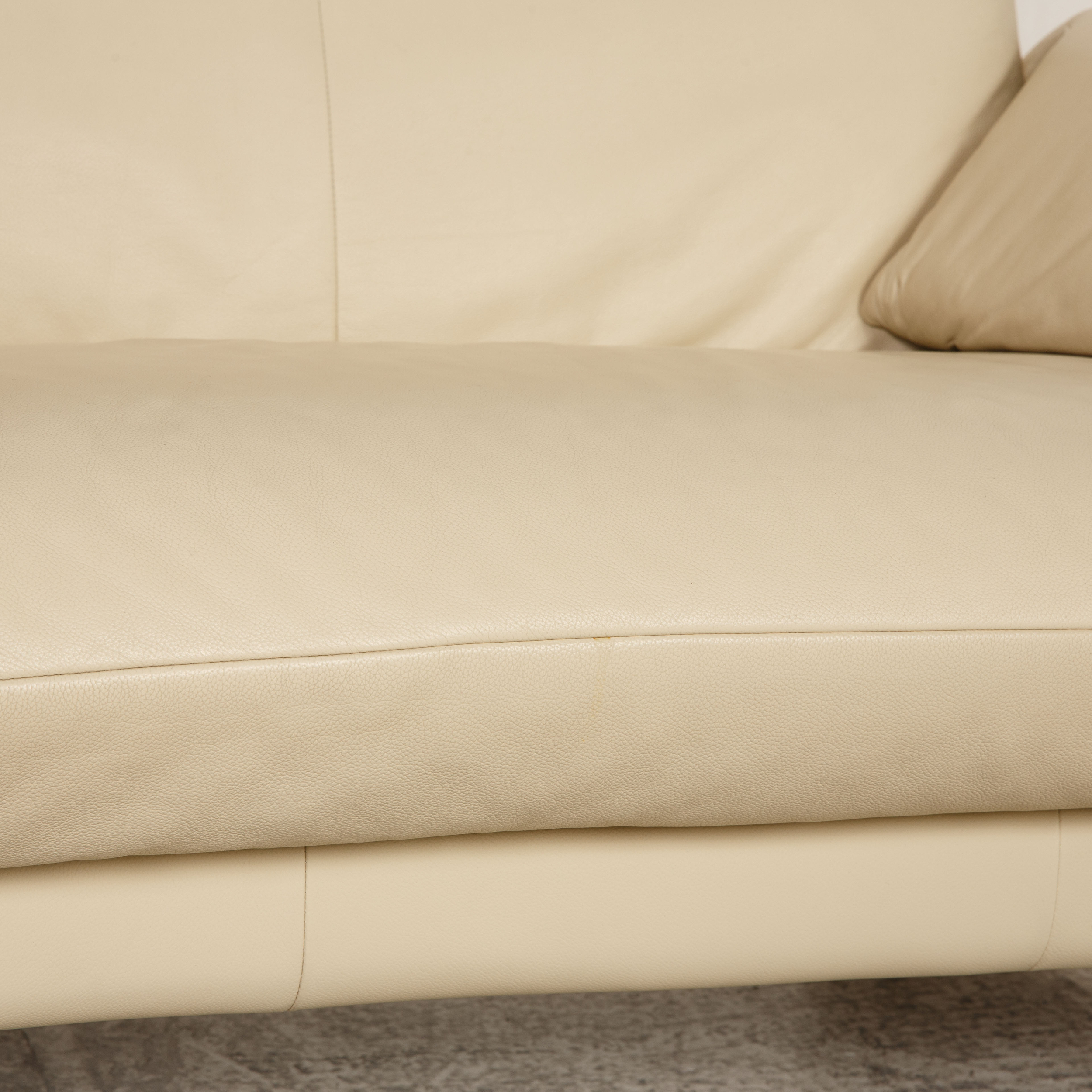 Sofa 3-Sitzer Leder Creme
