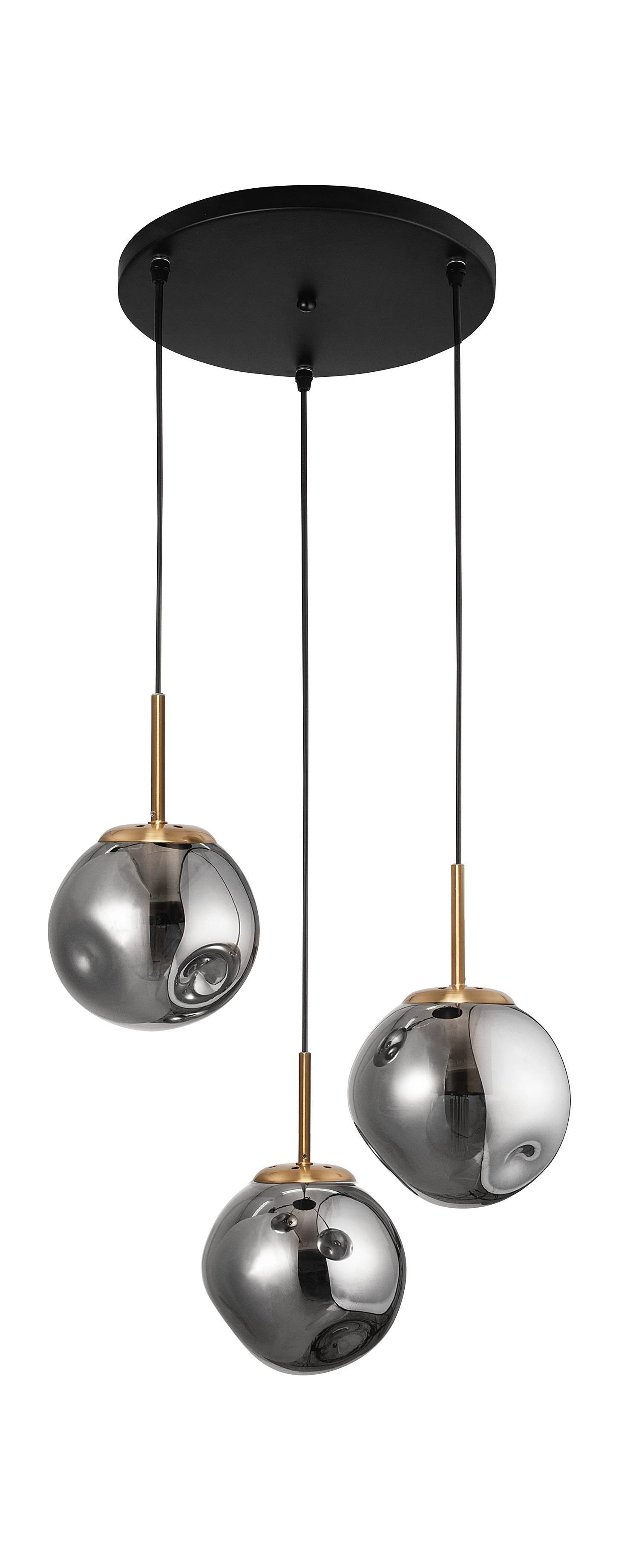 Spada Pendant Light 3-bulb Aluminum