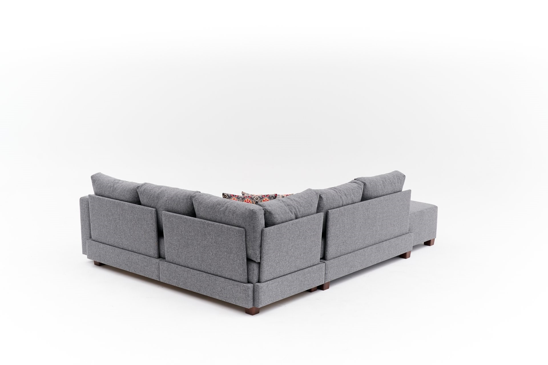 Aly Schlafsofa Récamiere Links Baumwolle Grau