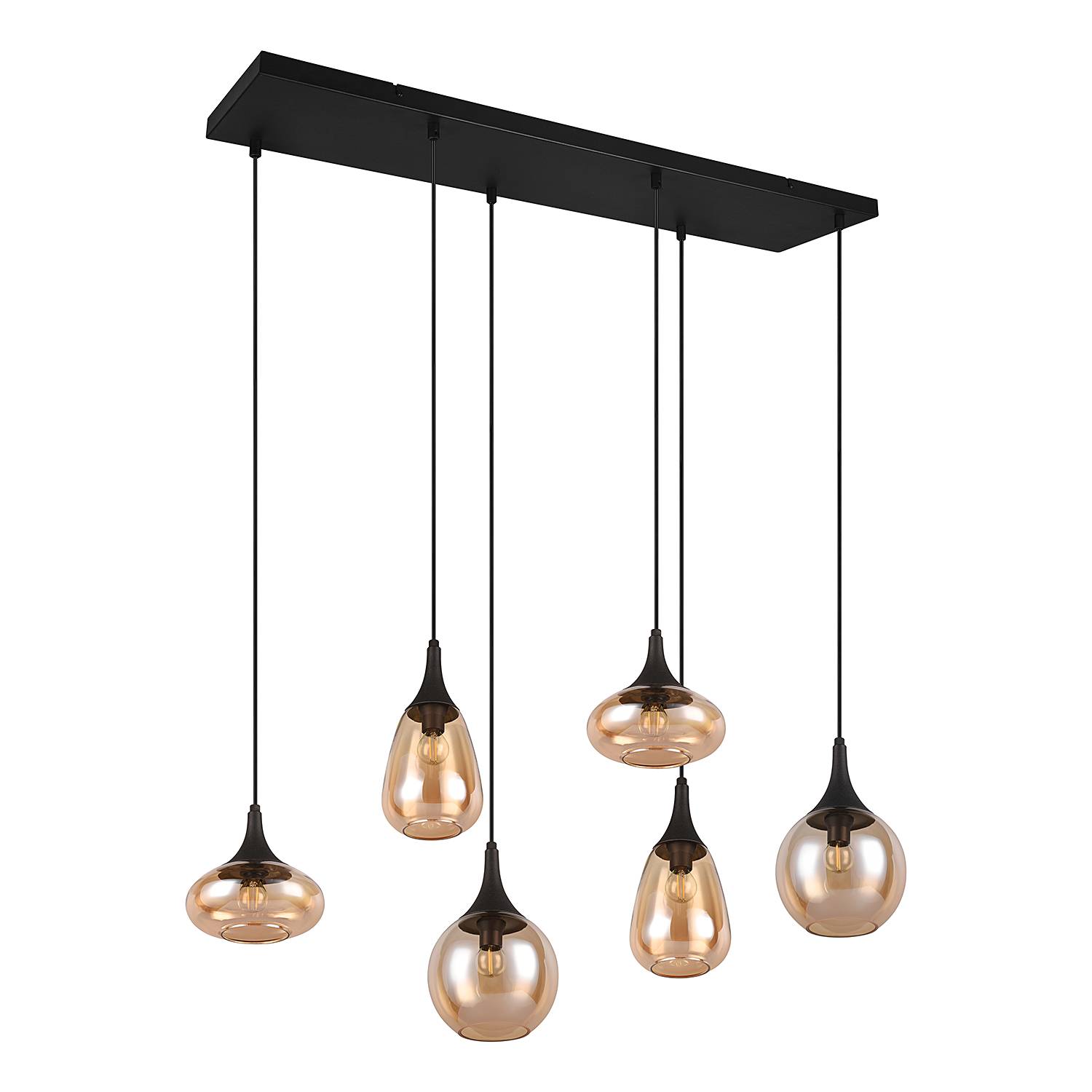 Lumina Pendelleuchte Glas Eisen