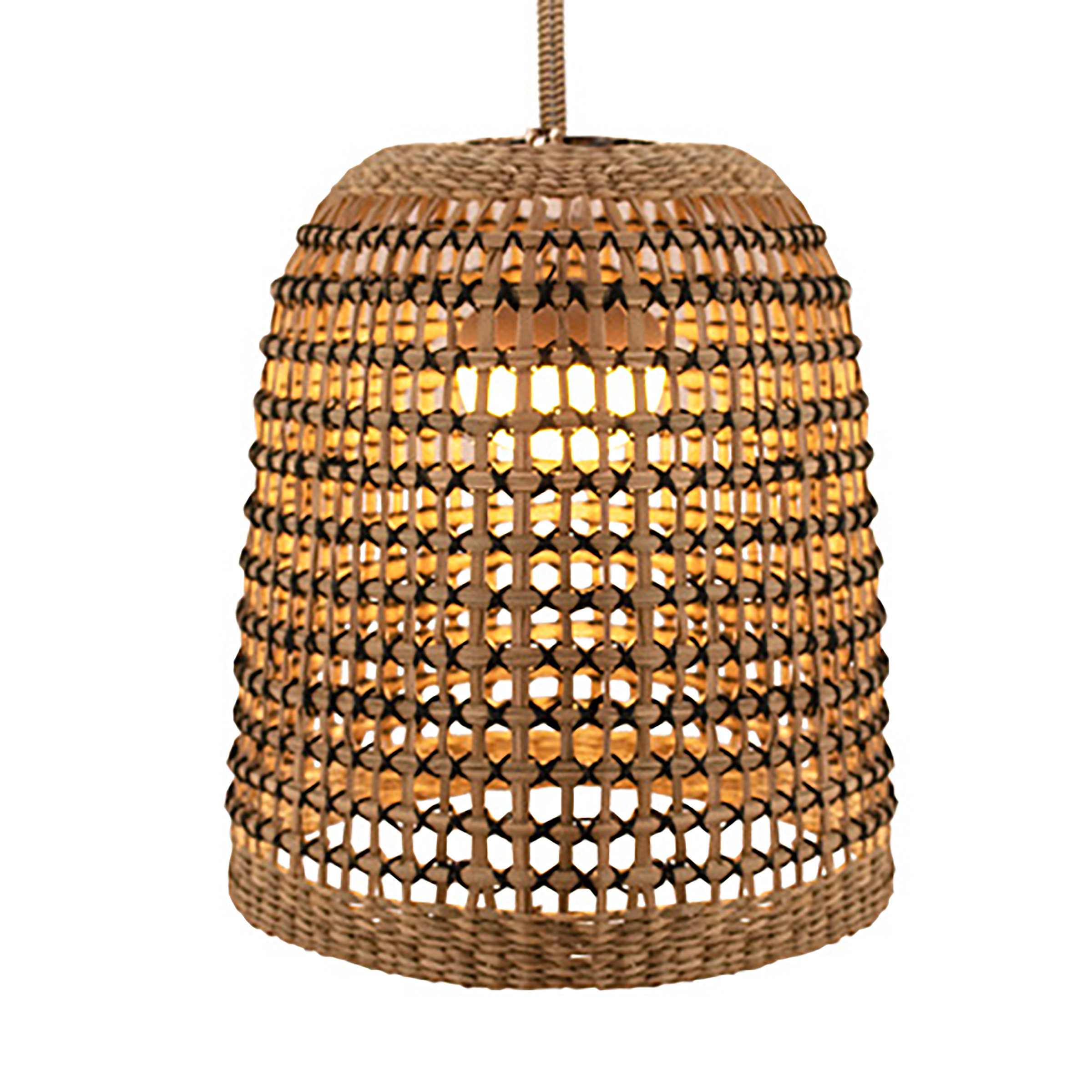 Außenpendelleuchte Positano Rattan