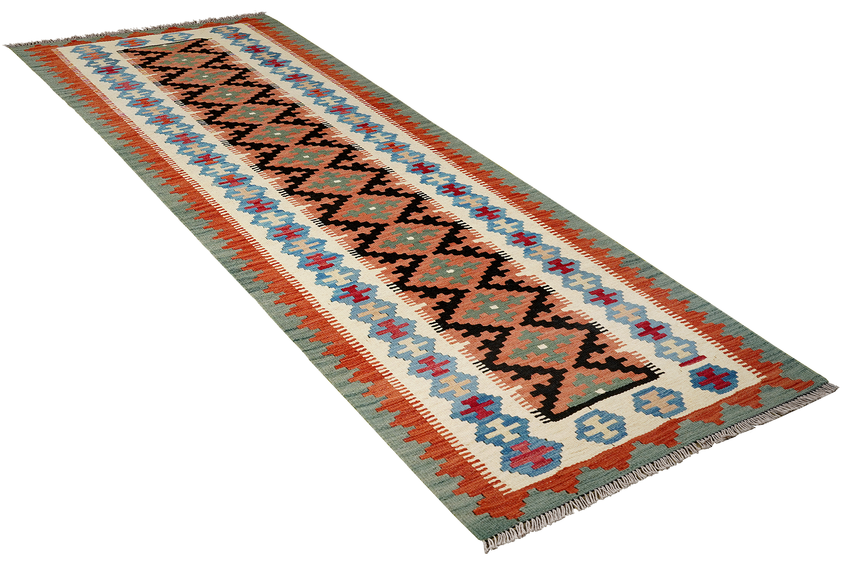 Kelim Gashgai Rug Wool Multicolored