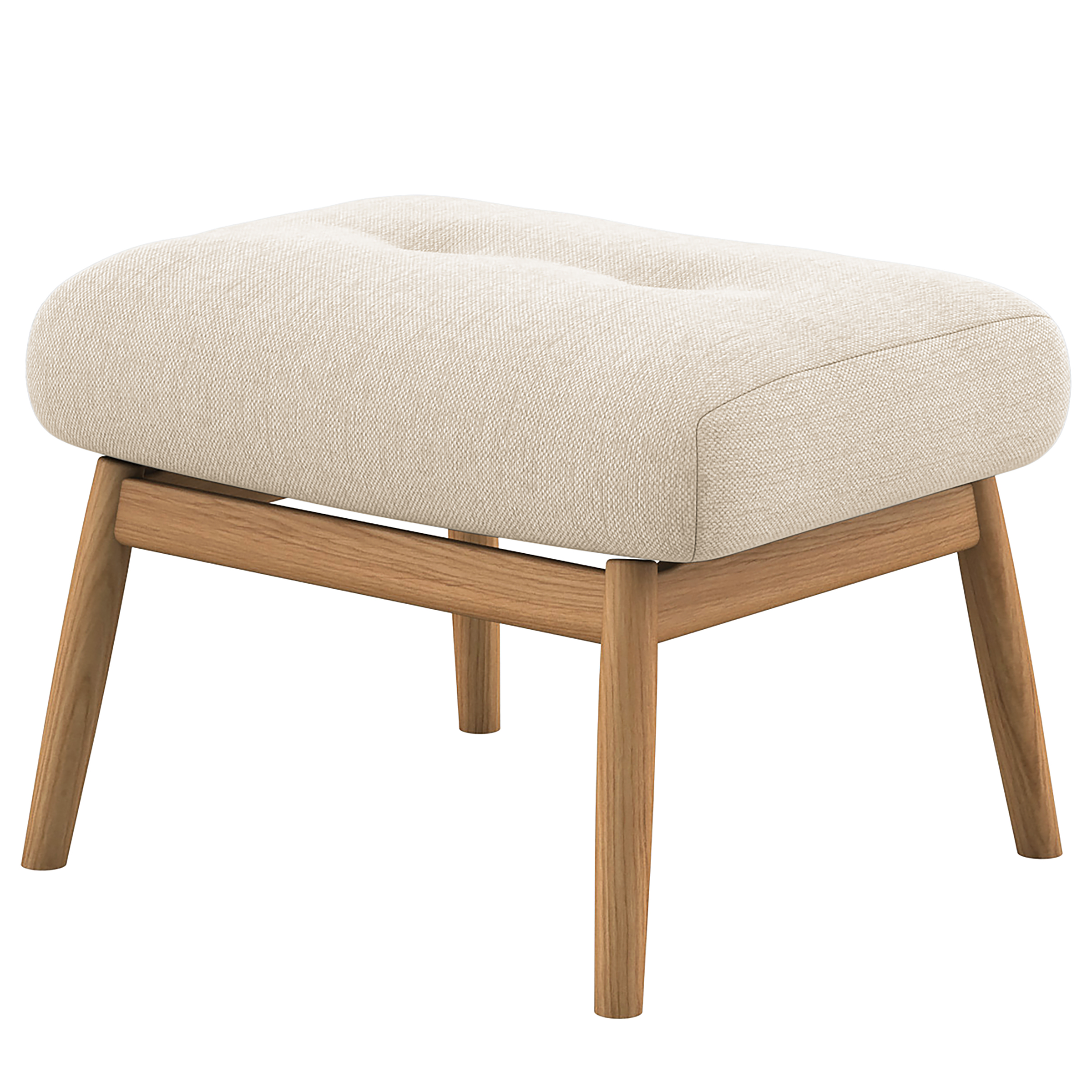 FEELIX Hocker Eiche Webstoff Beige