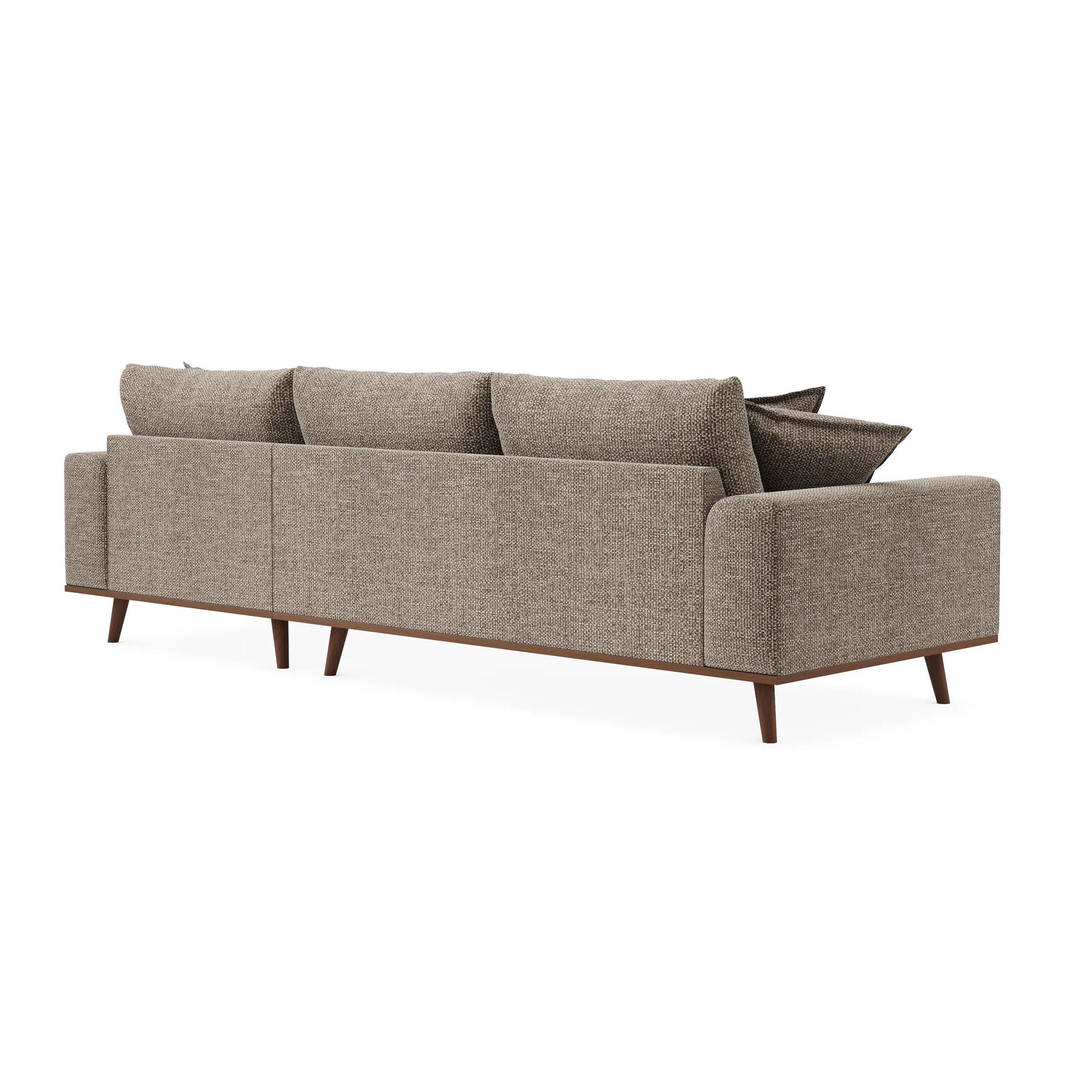 Corner Sofa Harper 3-Seater Right Light Brown