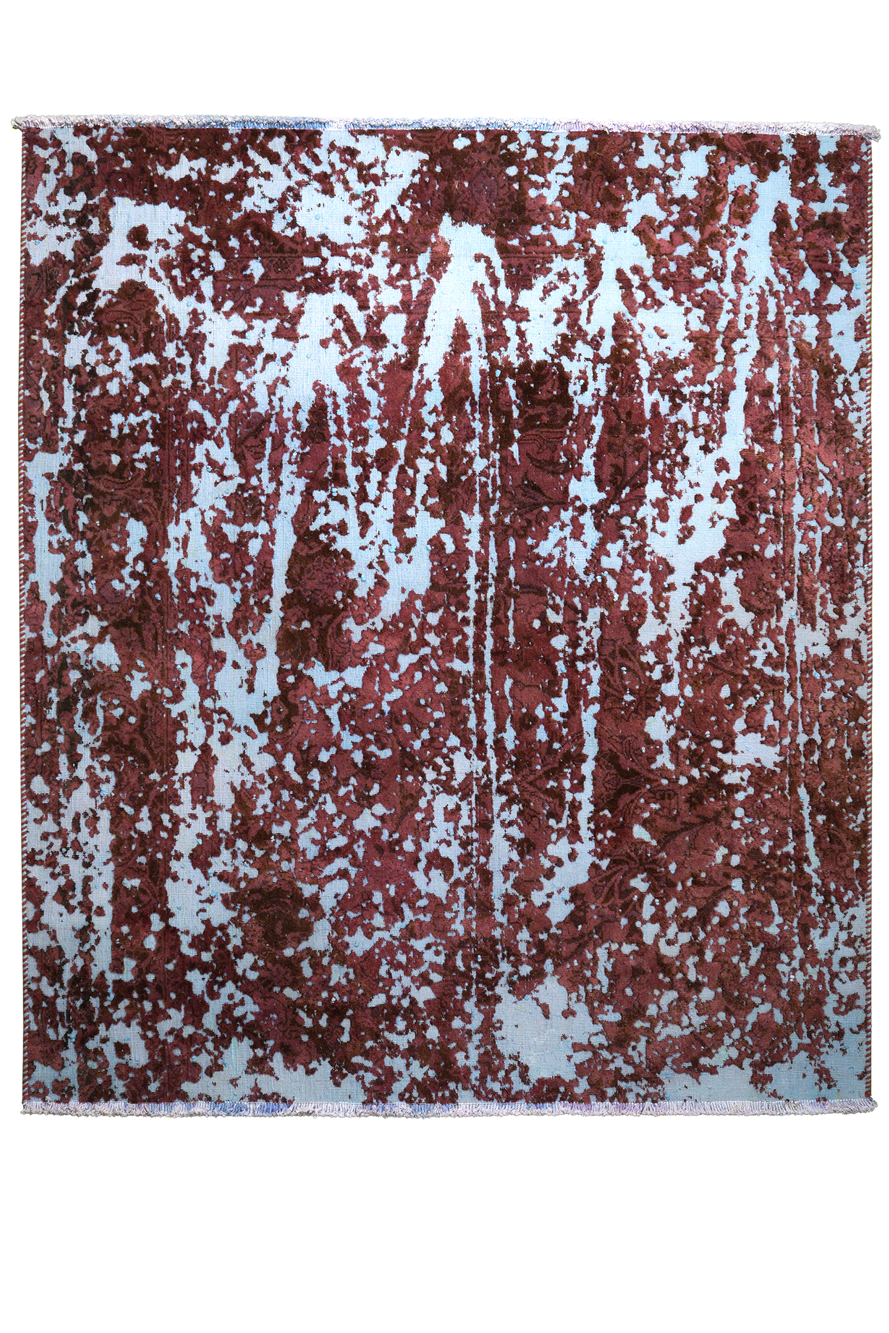 Vintage rug wool multicolored