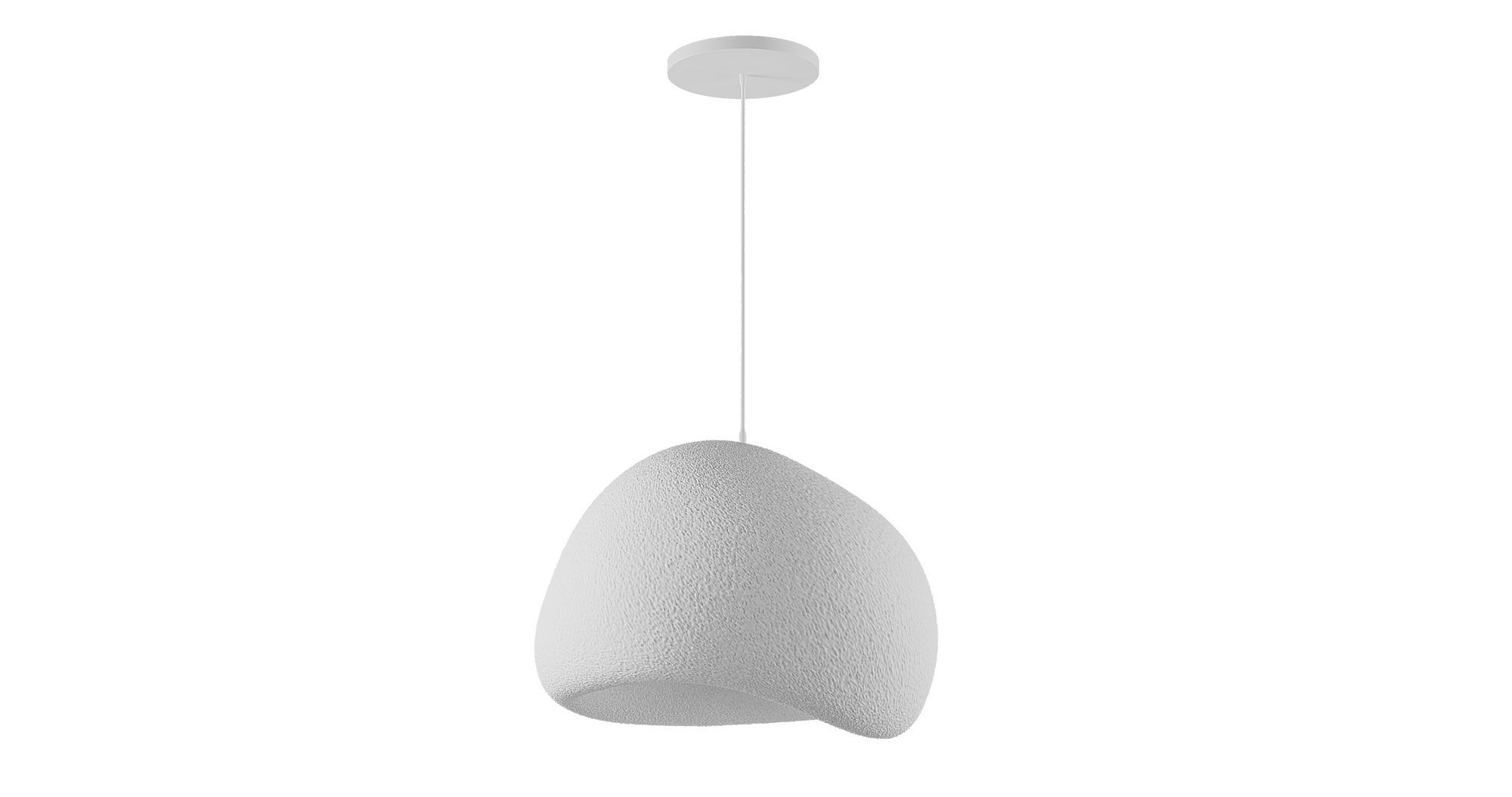 1-Flammig Wabi Sabi Kurai Pendelleuchte Weiß