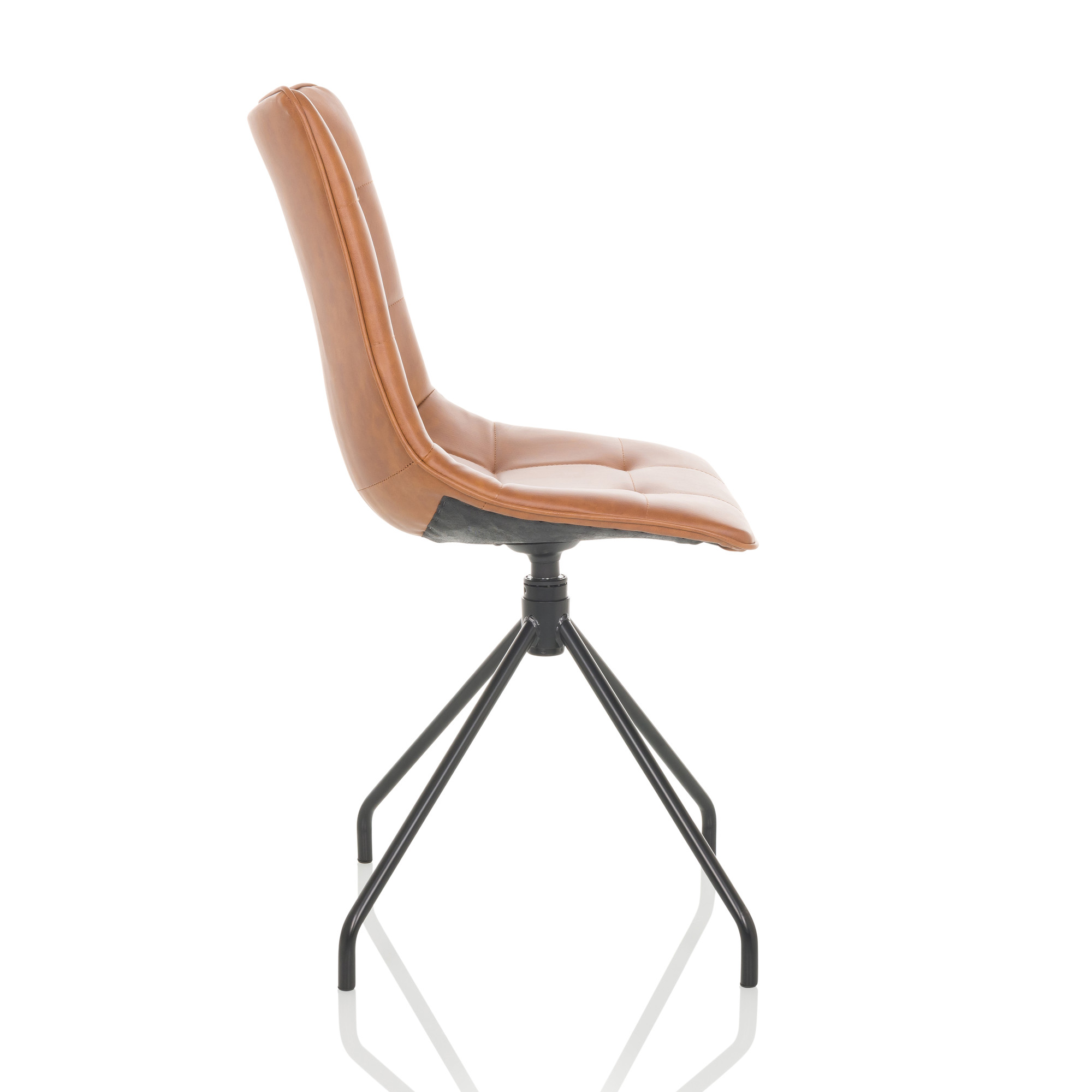 Tarviso dining chair faux leather brown