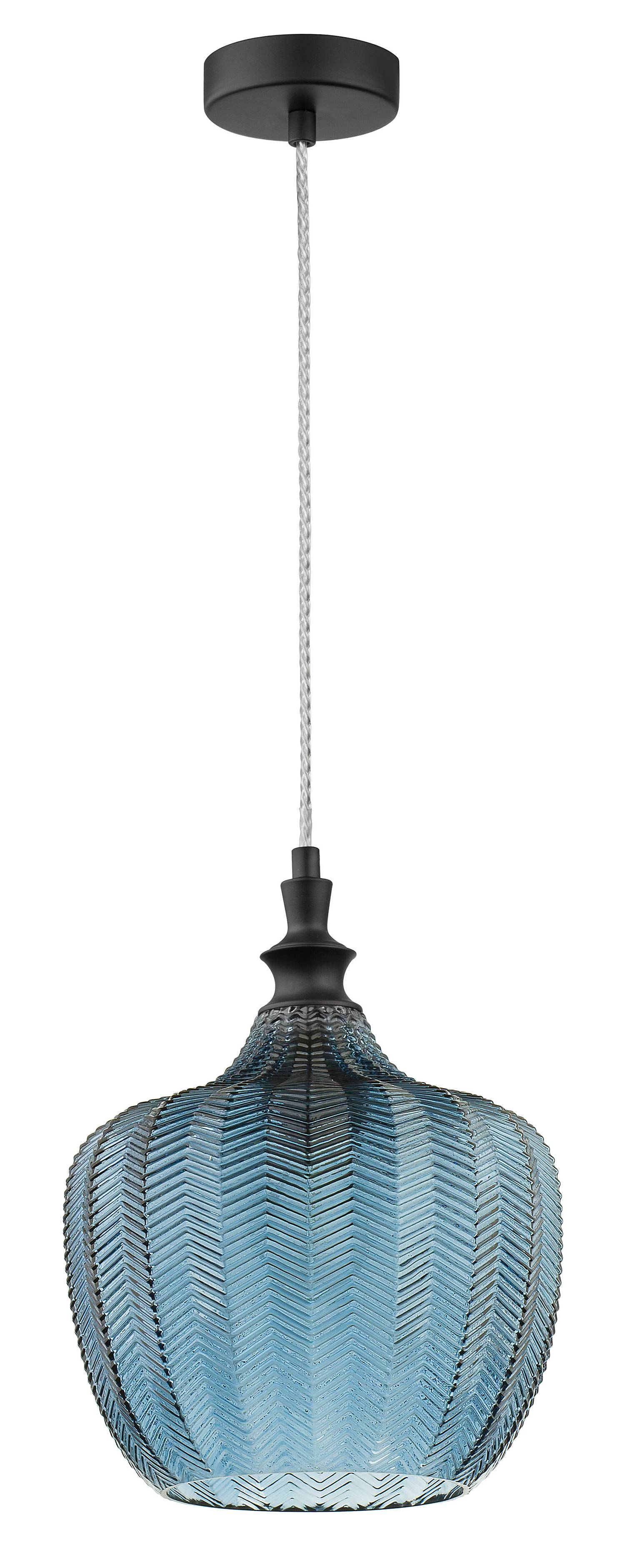 Loni Pendelleuchte Aluminium Blau 1-flammig