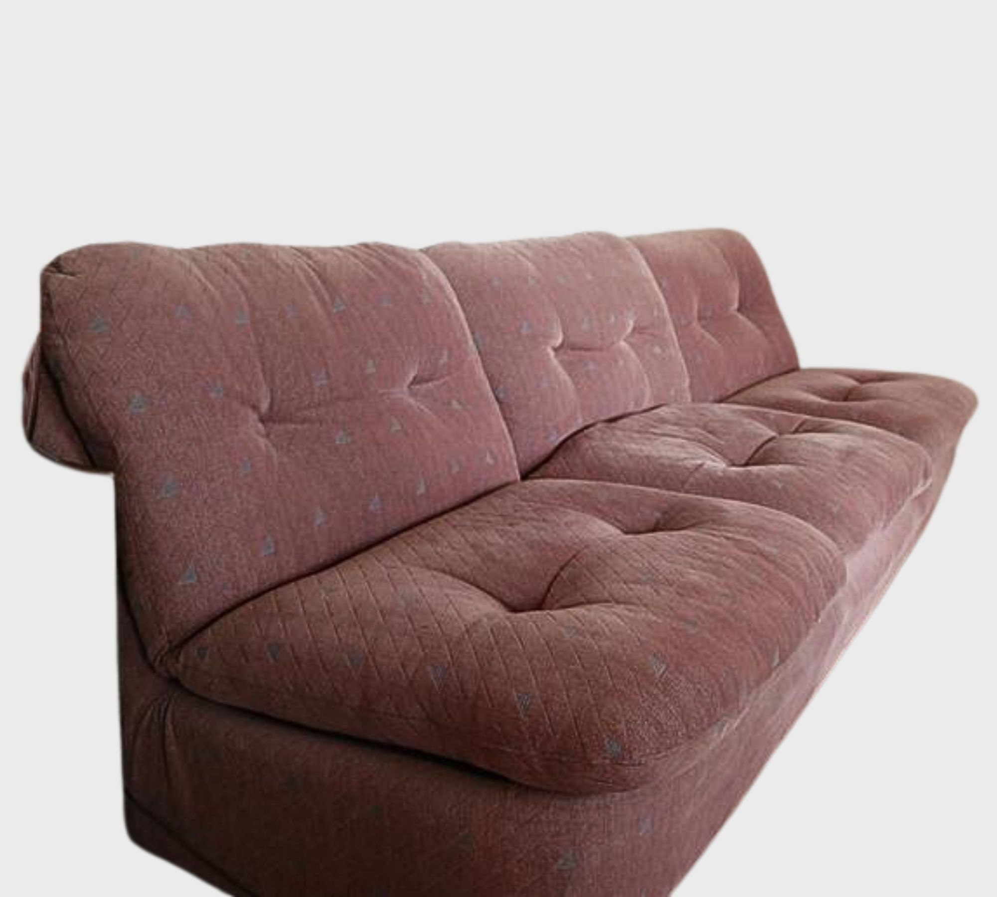 Sofa 3-Sitzer Baumwolle Rosa