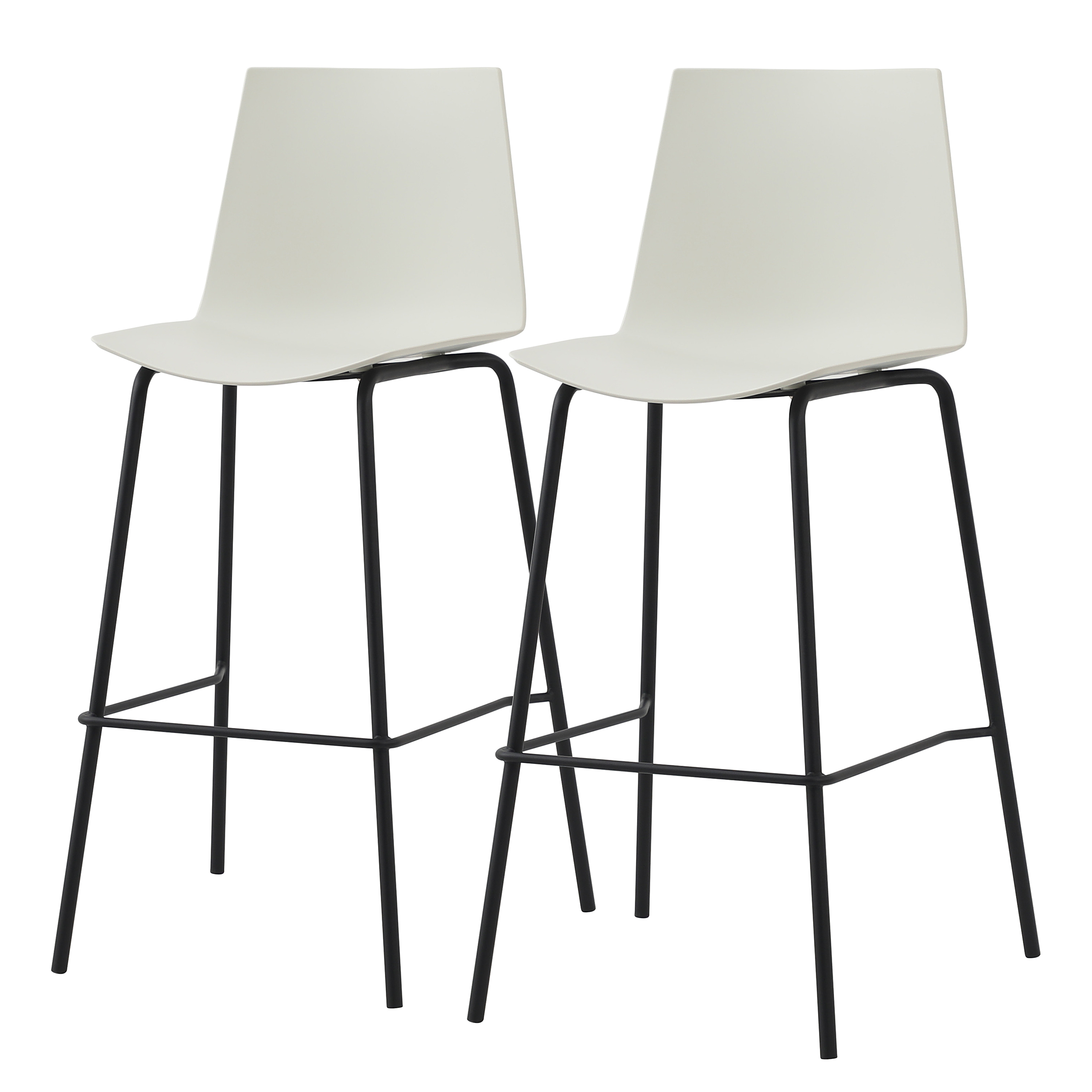 Bar stool ALLEEN Set of 2 White