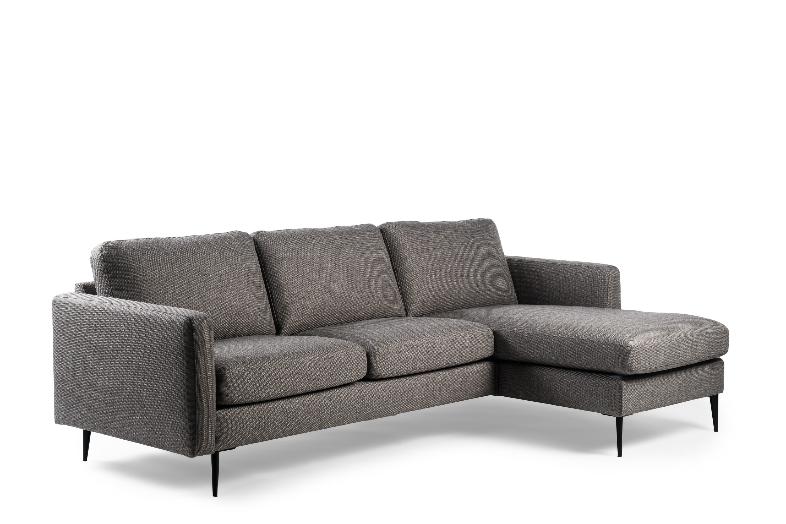 Divano 3 Posti Chaiselongue Sinistra Destra Woven Grigio