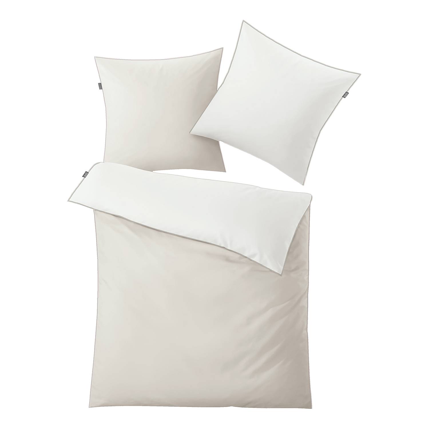 Mako-Satin Bettwäsche Linda Weiß