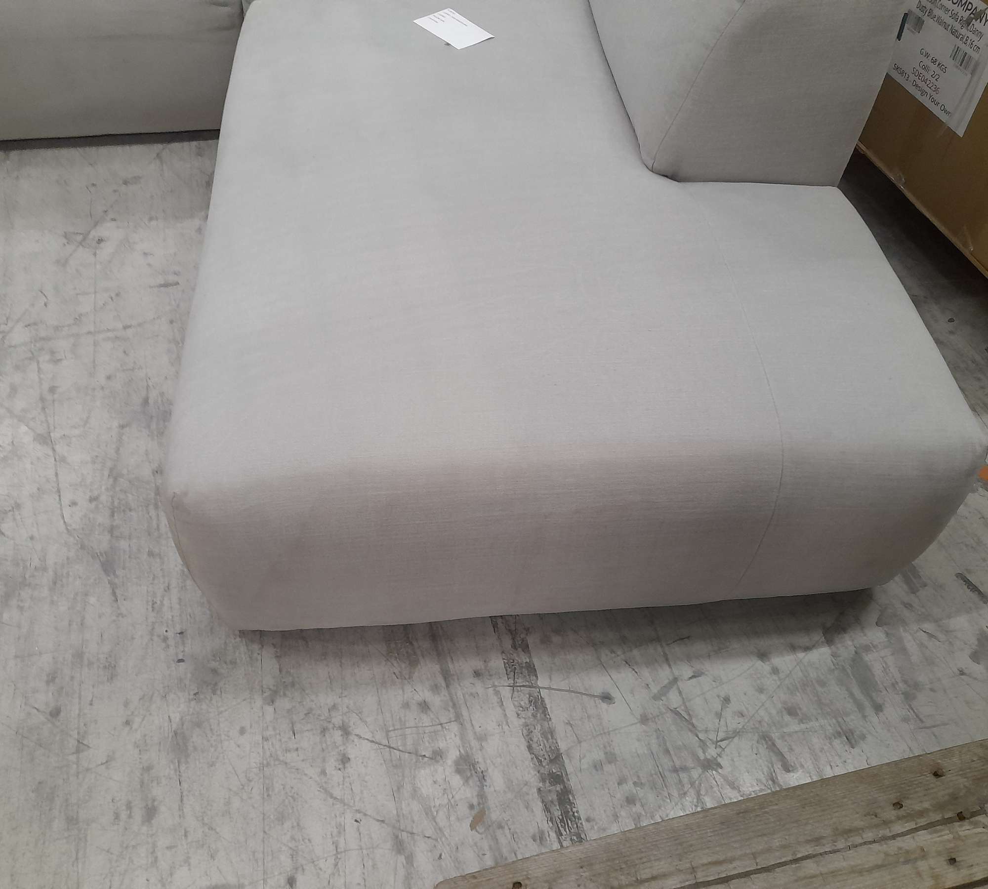 Pyllow Ecksofa Webstoff Sandgrau
