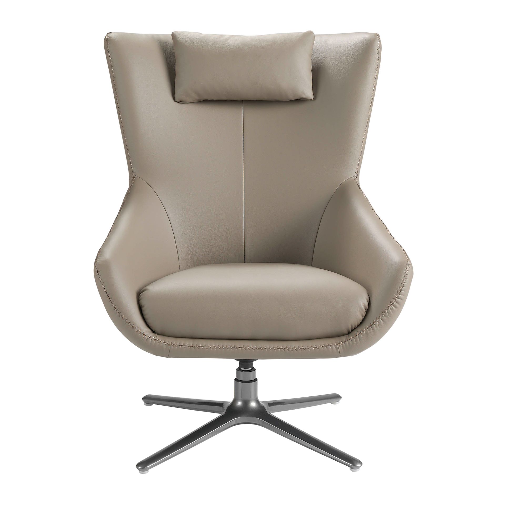 5044 Swivel armchair Artificial leather Gray