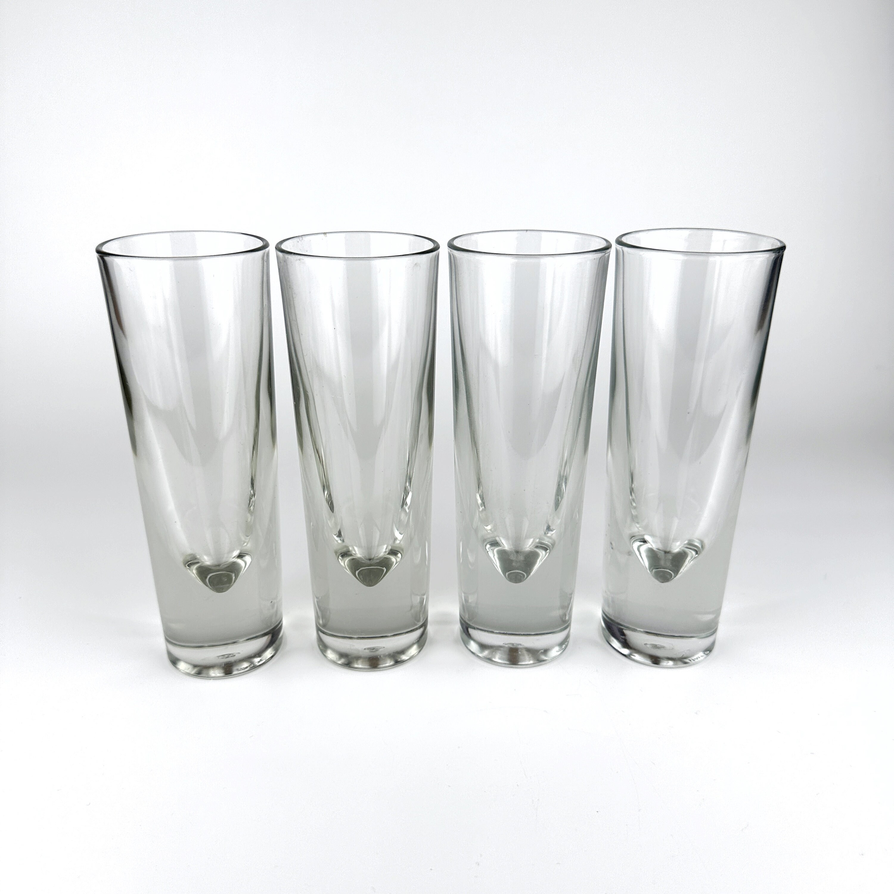 4x Vintage Limoncello Trinkglas Kristall Italien