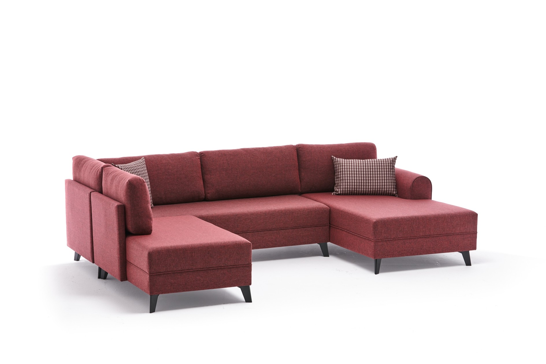 Belen Schlafsofa 4-Sitzer Rot