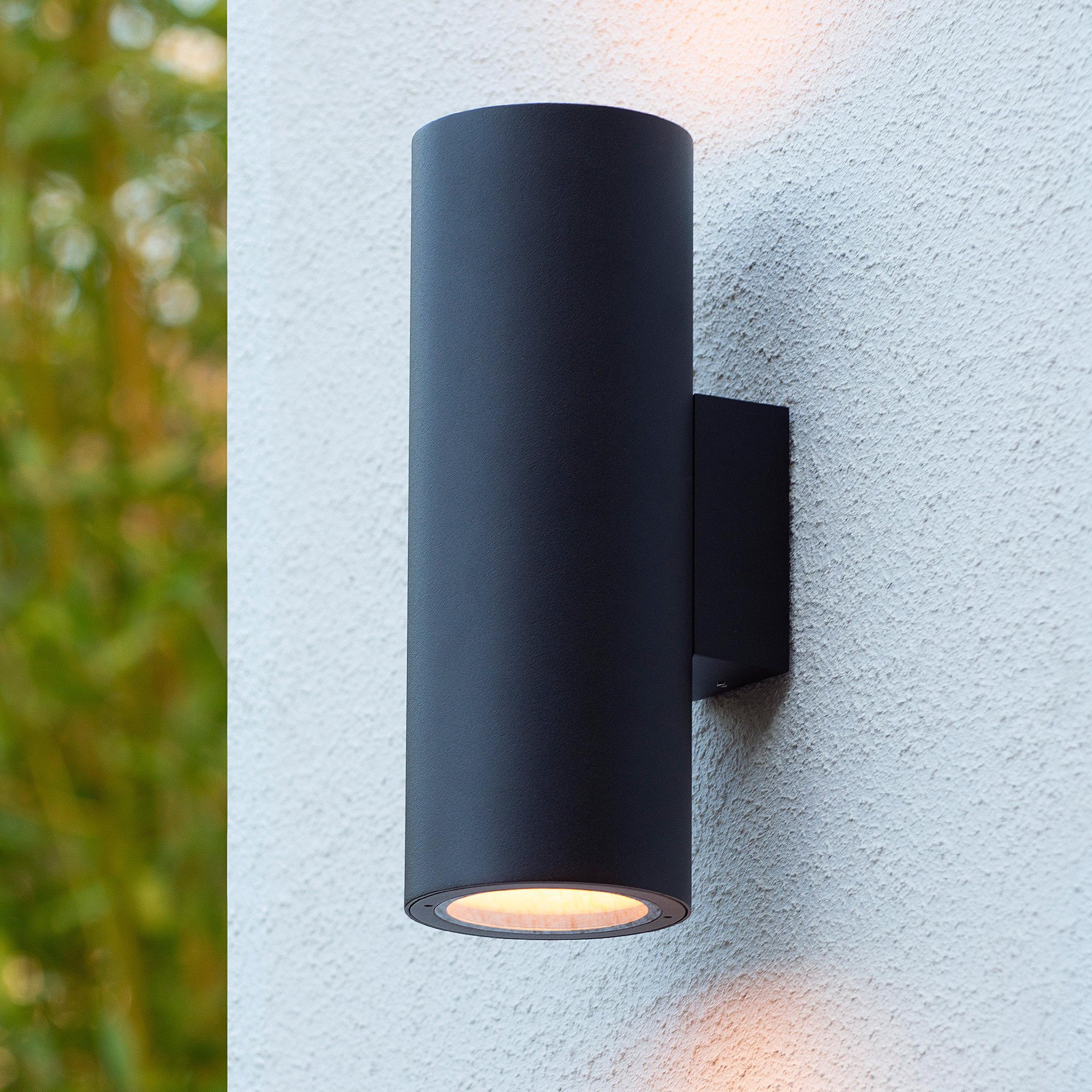 Außenwandleuchte Volantis 2-Flammig Aluminium Schwarz 