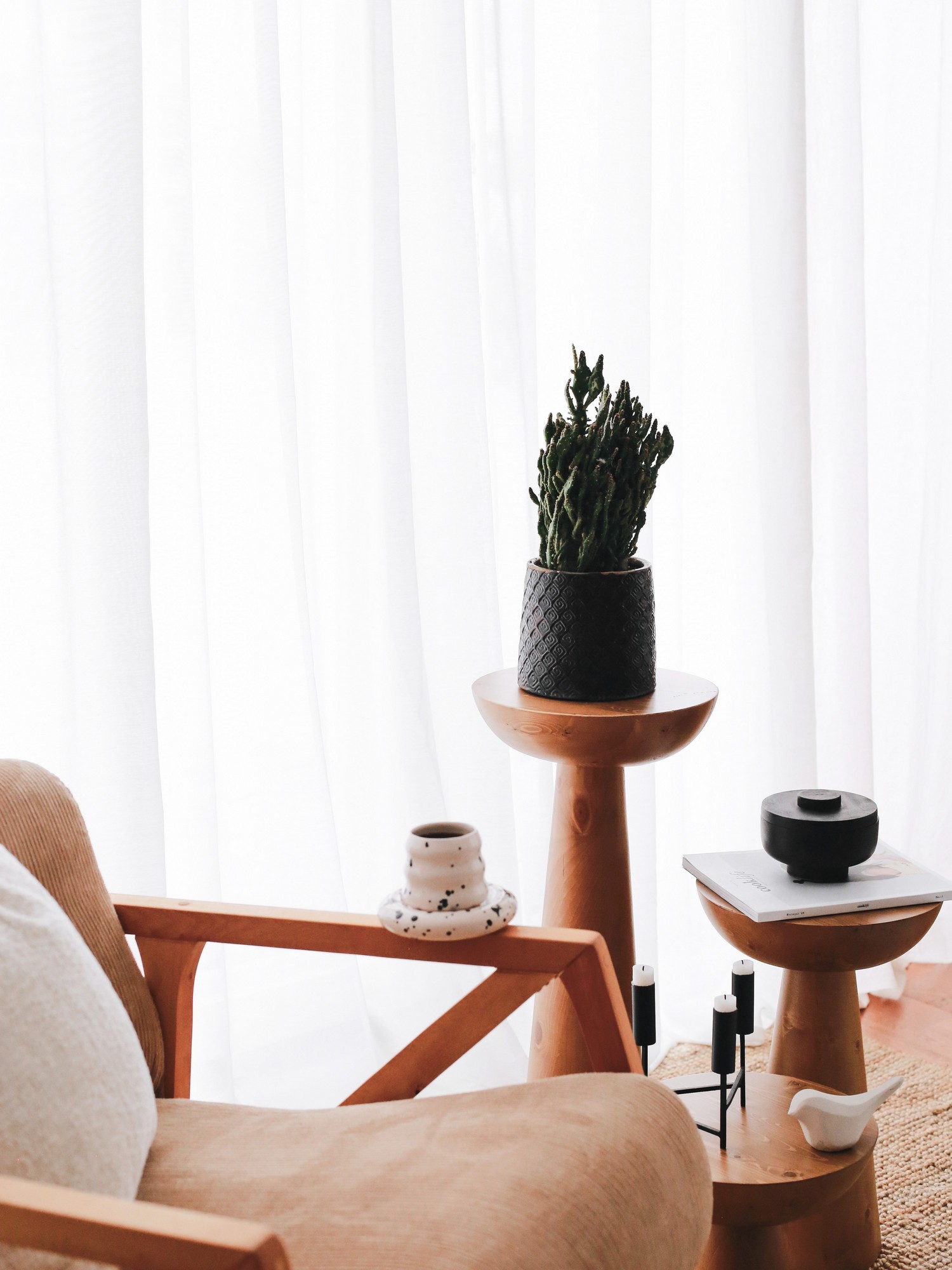 Nini Rocking Children's Chair Velvet Camel