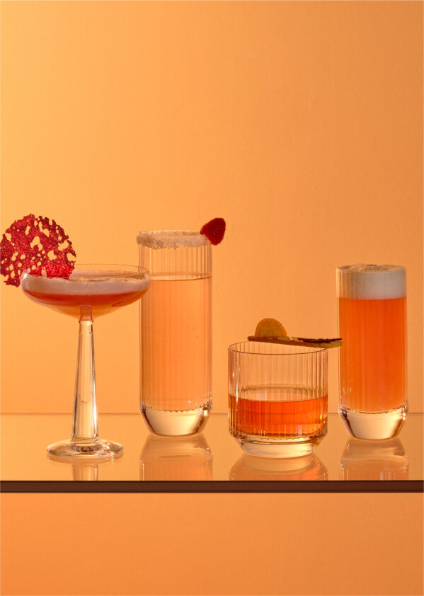 Cocktail Glass Big Top Set of 6 Glass Transparent