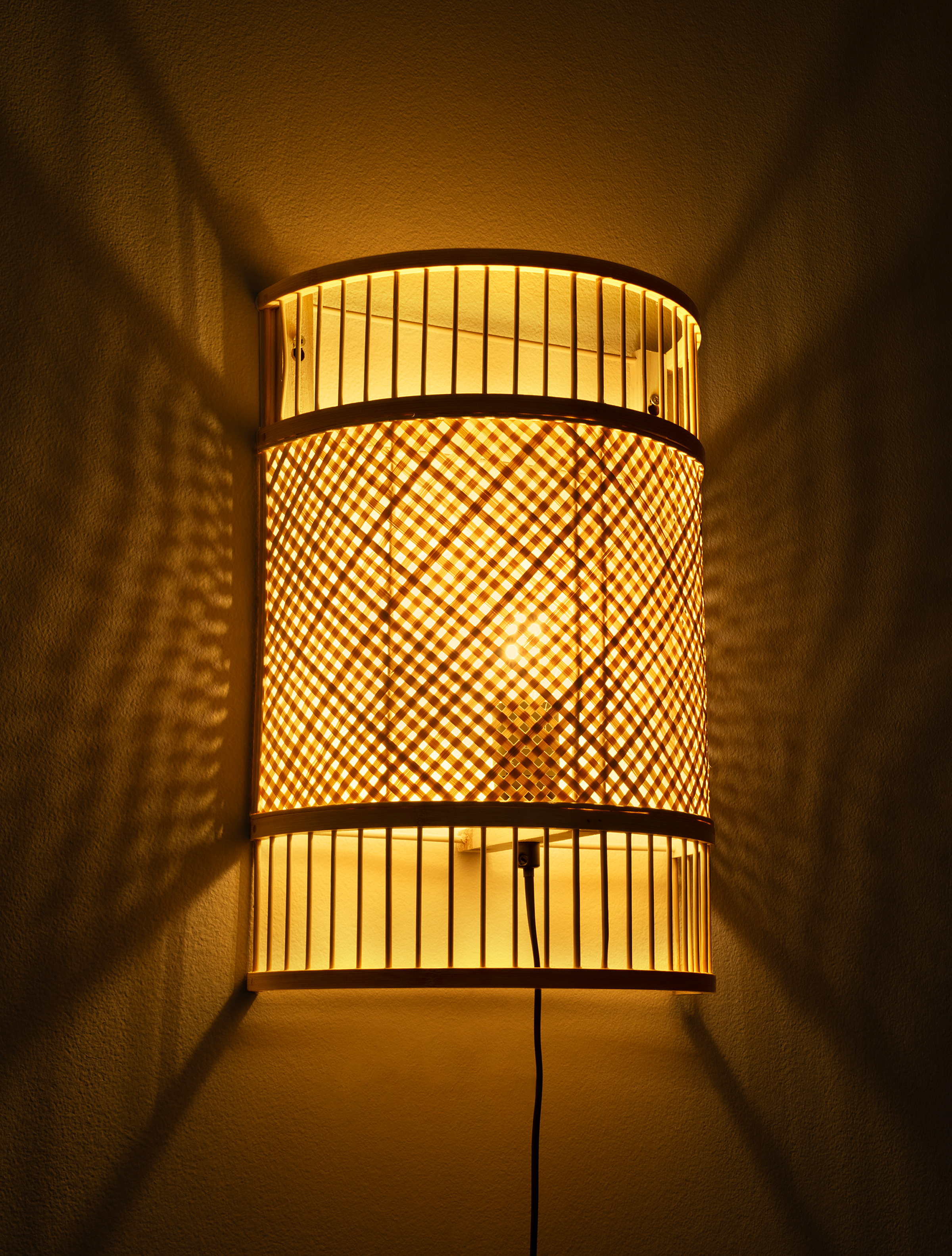 Pale Wandleuchte Bambus Braun