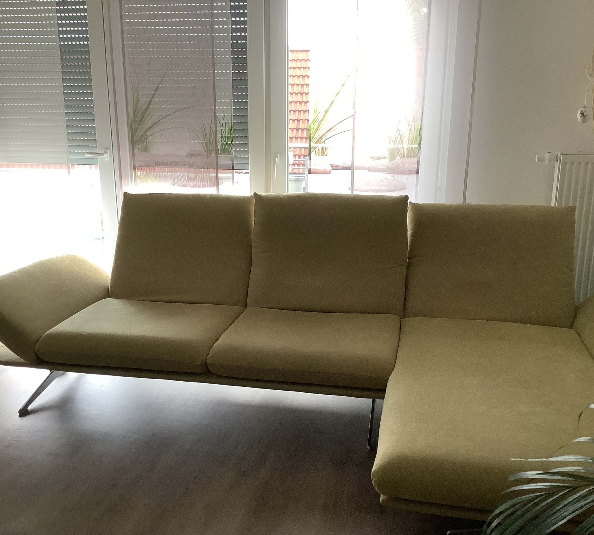 Francis Sofa Récamiere Rechts Textil Metall Grün