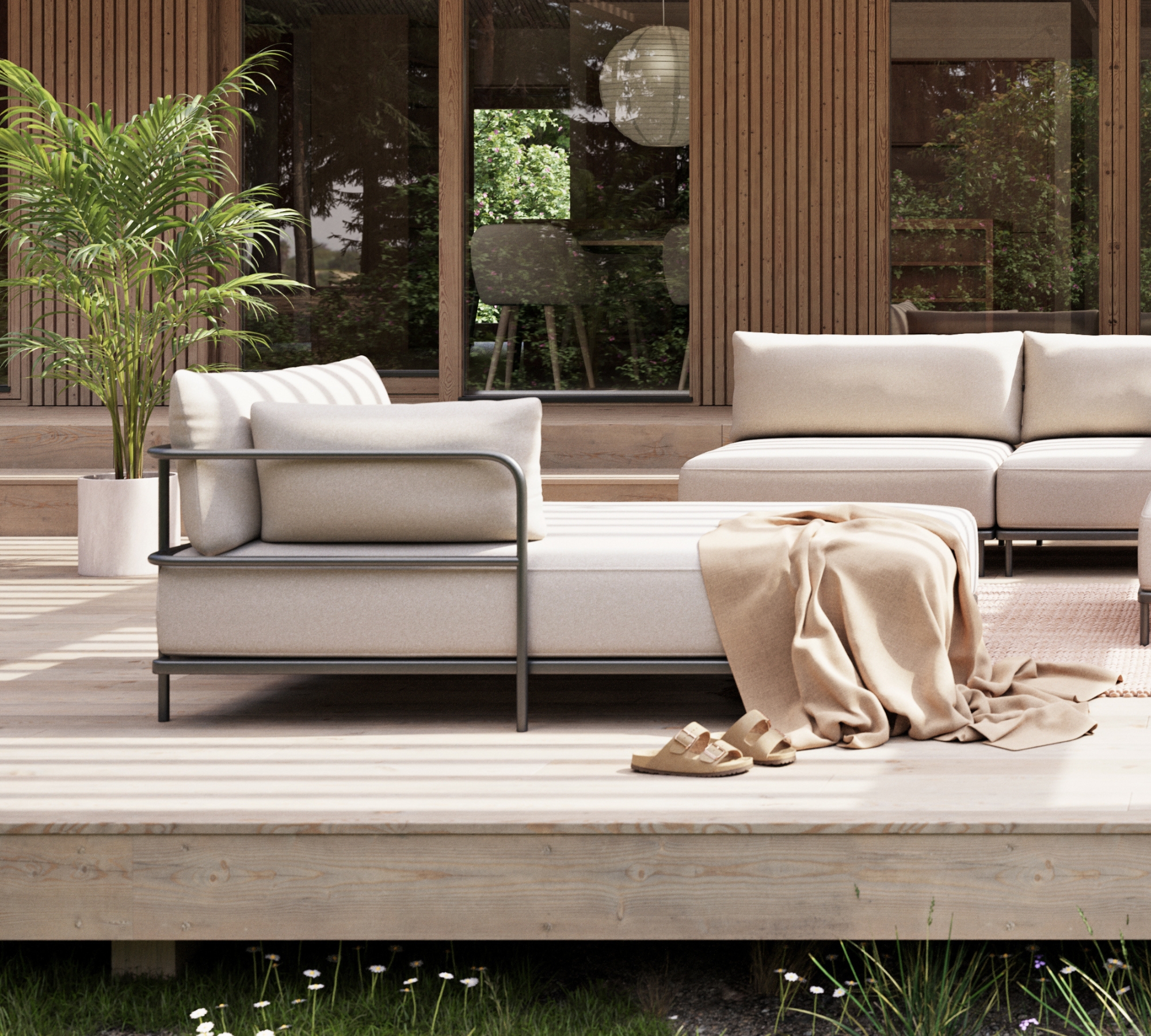 Vincent Outdoor Récamiere Rechts Martinique