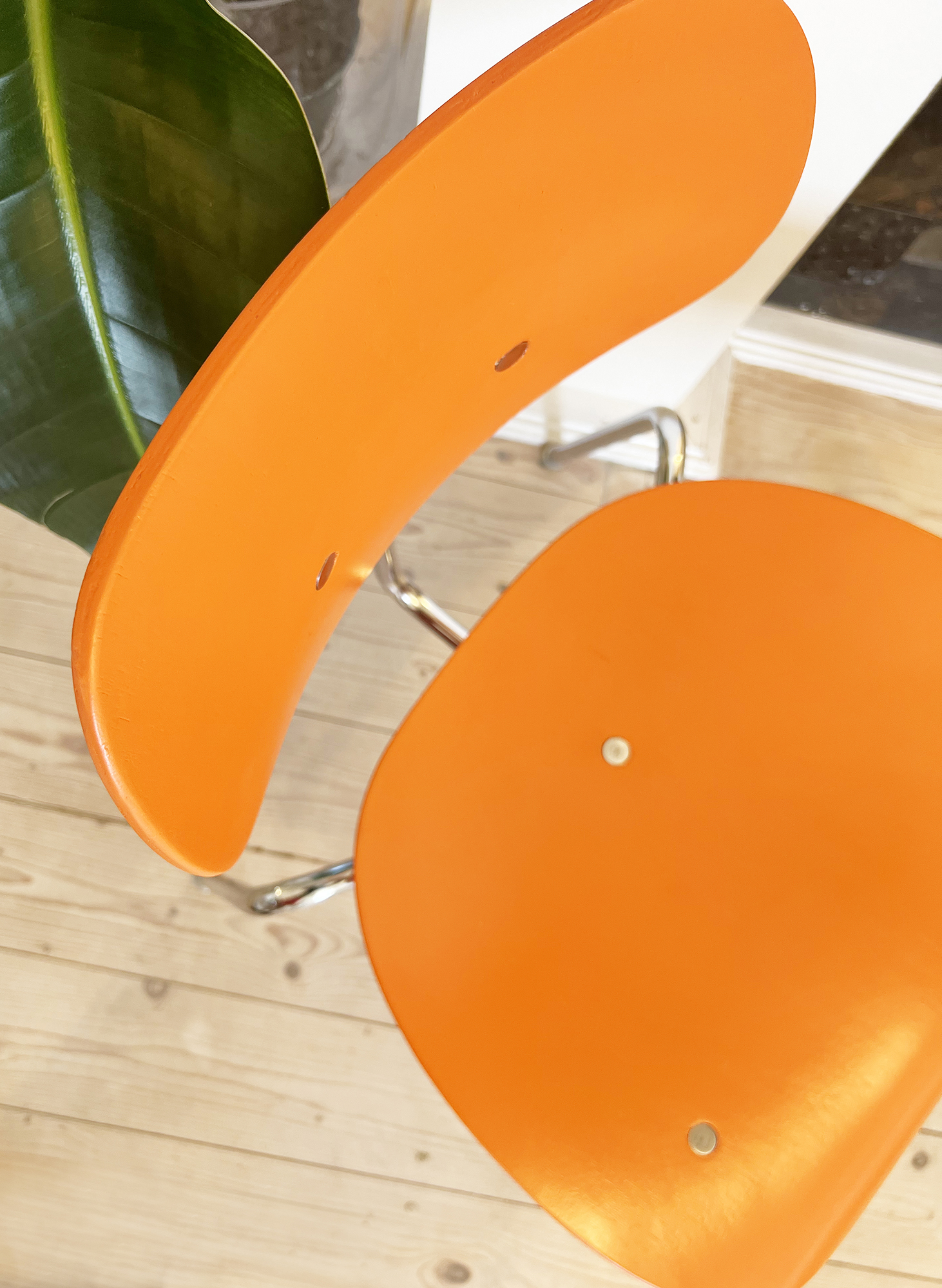 Wilde&Spieth Eiermann SE 68 Stuhl Holz Orange