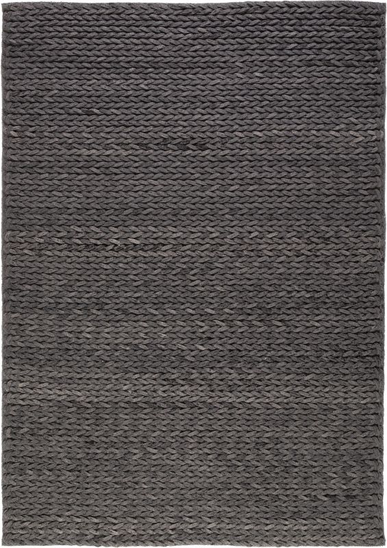 Linea Teppich Wolle Anthrazit 120 x 170 cm