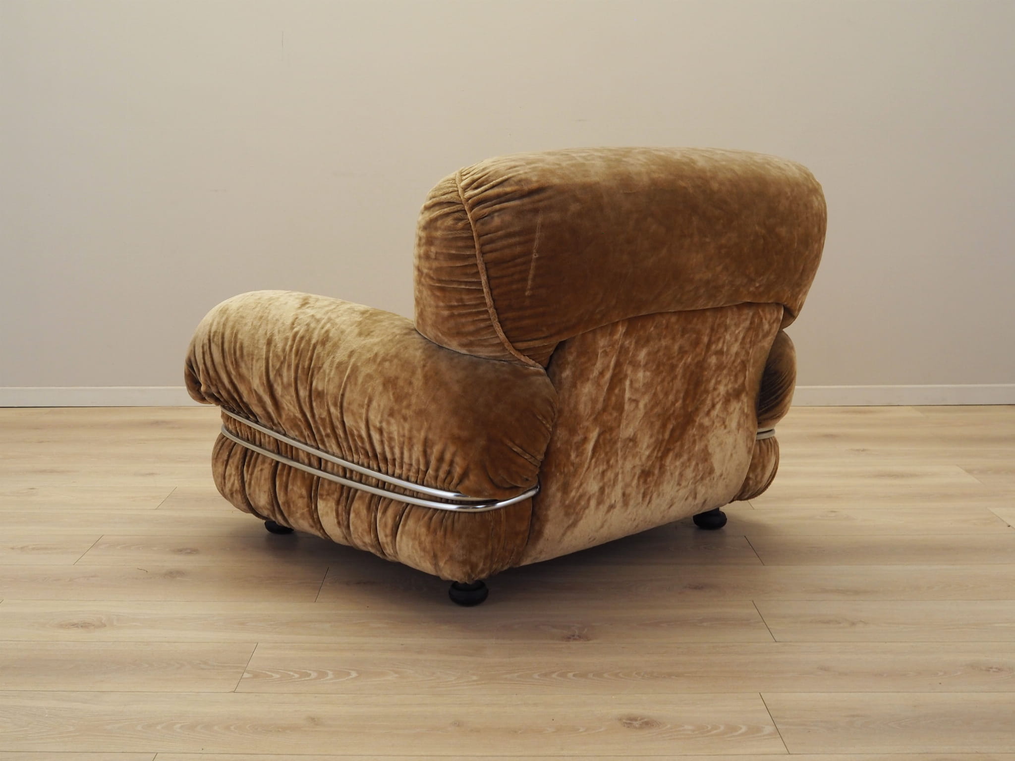 Armchair velvet brown 1970s