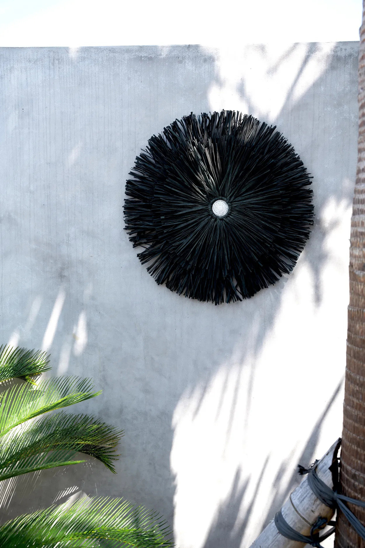 Juju Wanddeko Raffia Schwarz