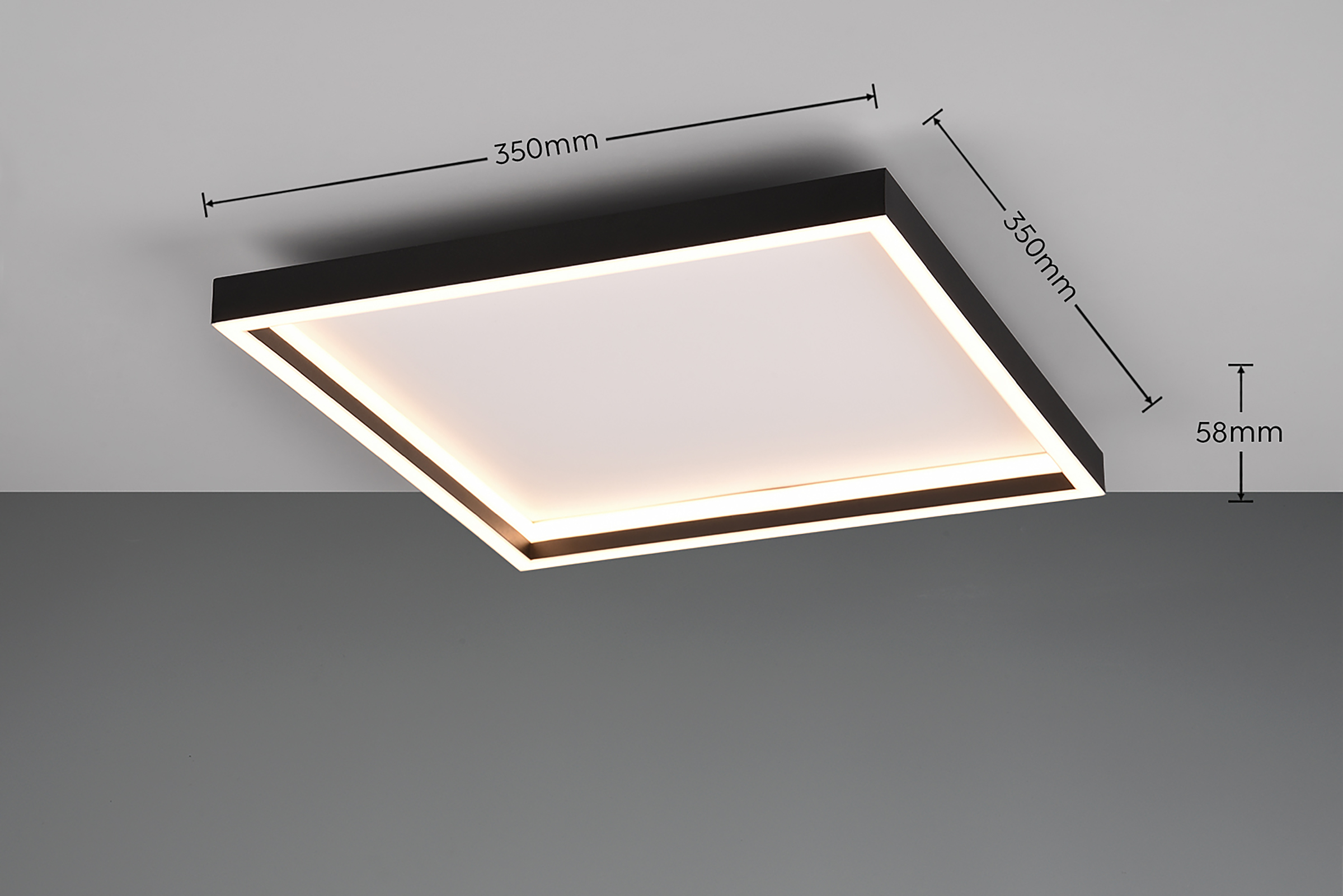 LED-Deckenleuchte Rotonda Eisen Schwarz
