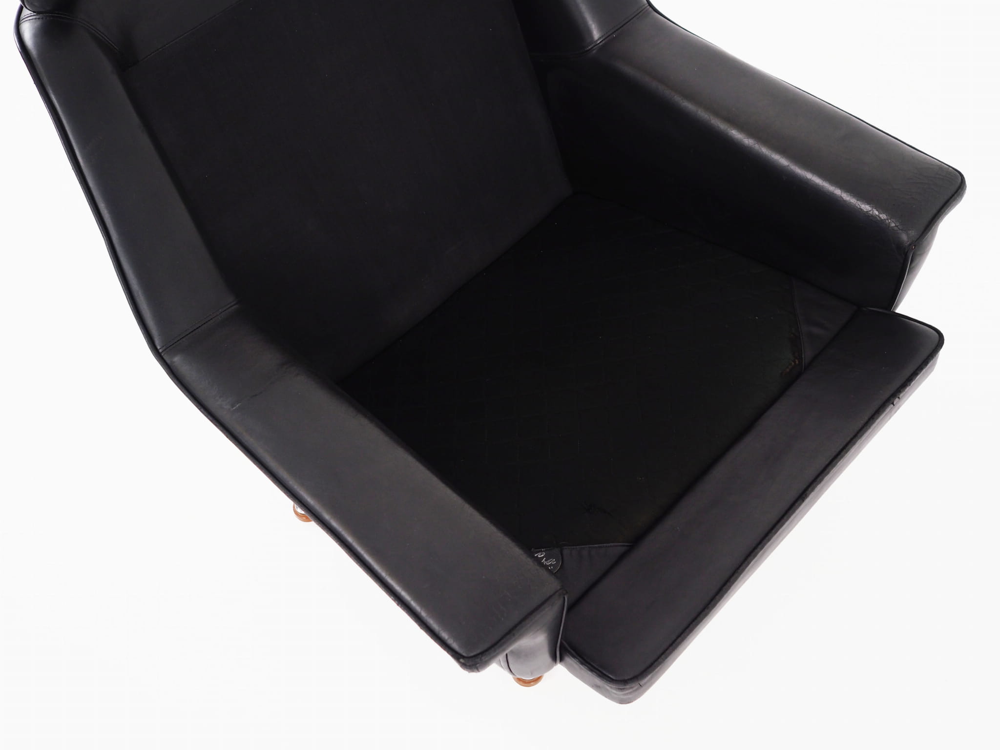 Vintage office chair leather black 1970s
