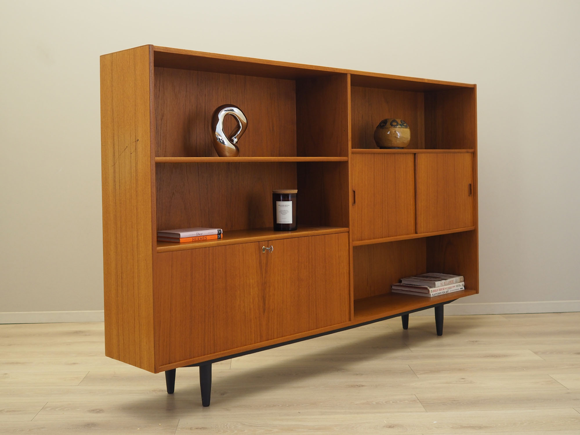 Bücherregal Teakholz 1960er Jahre
