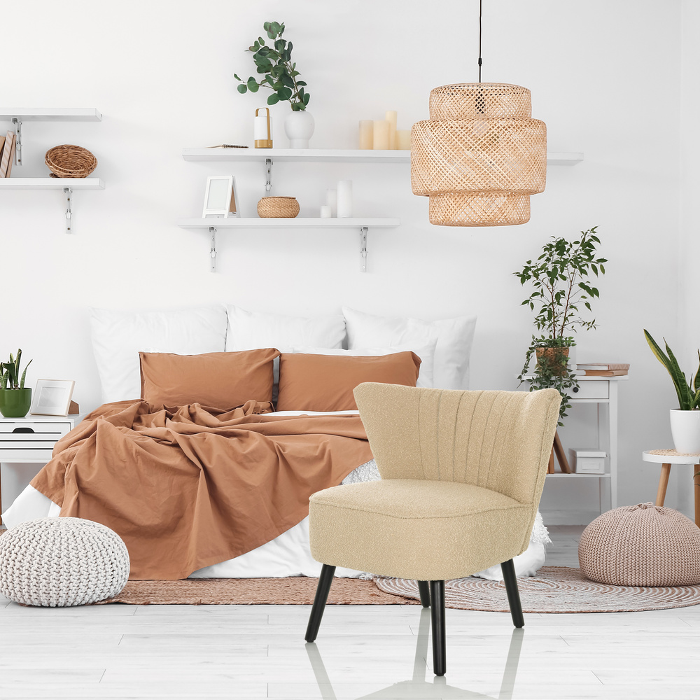 MANISO Chair Teddy Fabric Beige