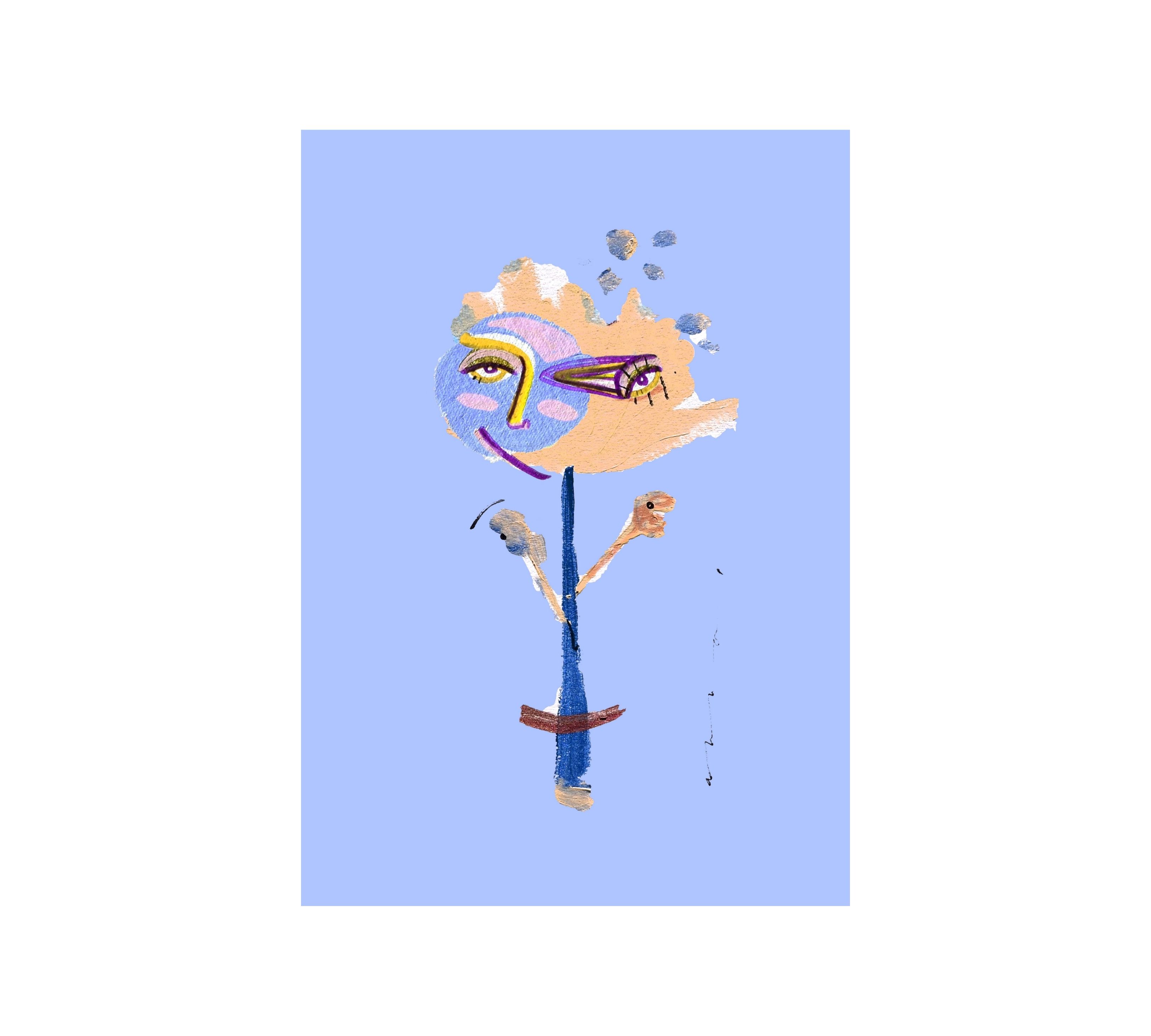 Lluna Flower Art Print Multicolored