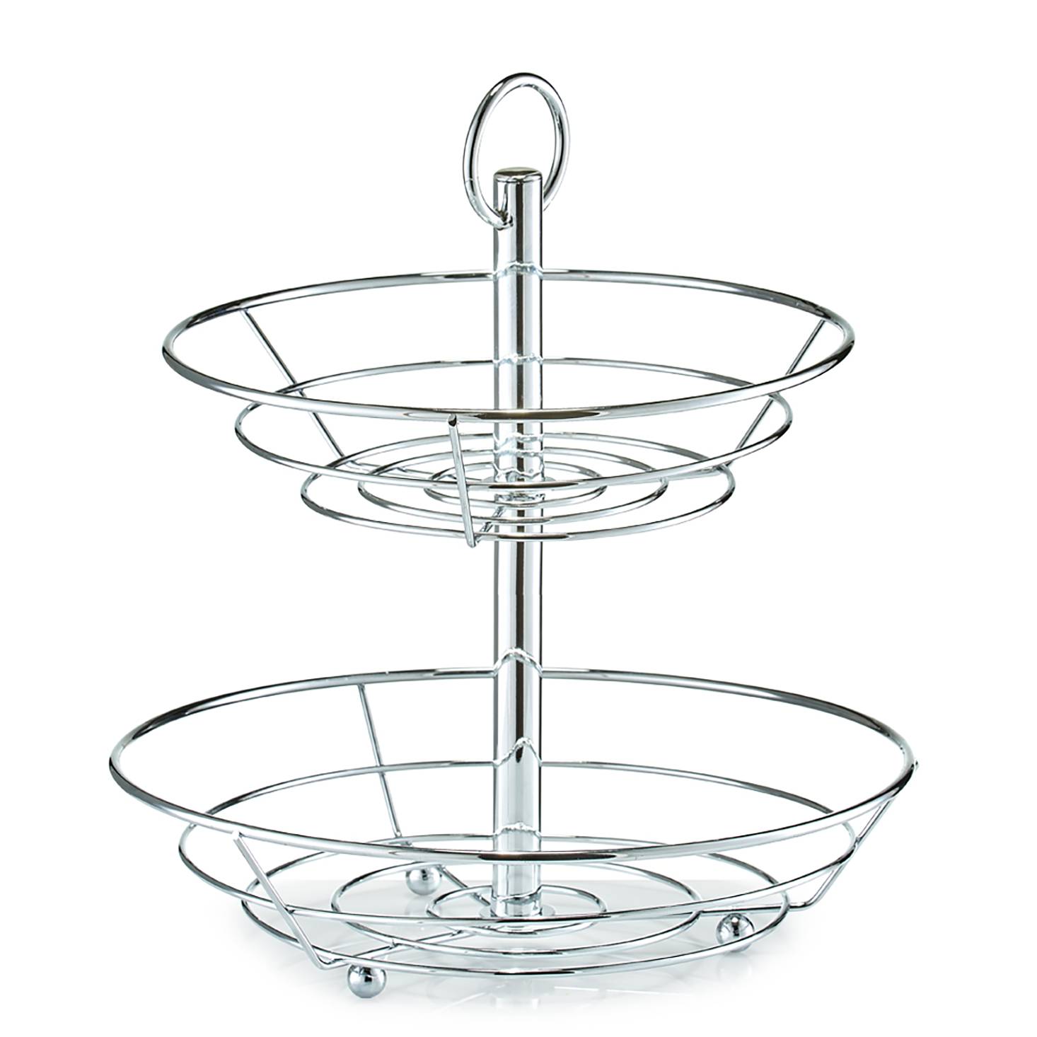 Obst-Etagere Zicavo Metall Silber Ø 26cm