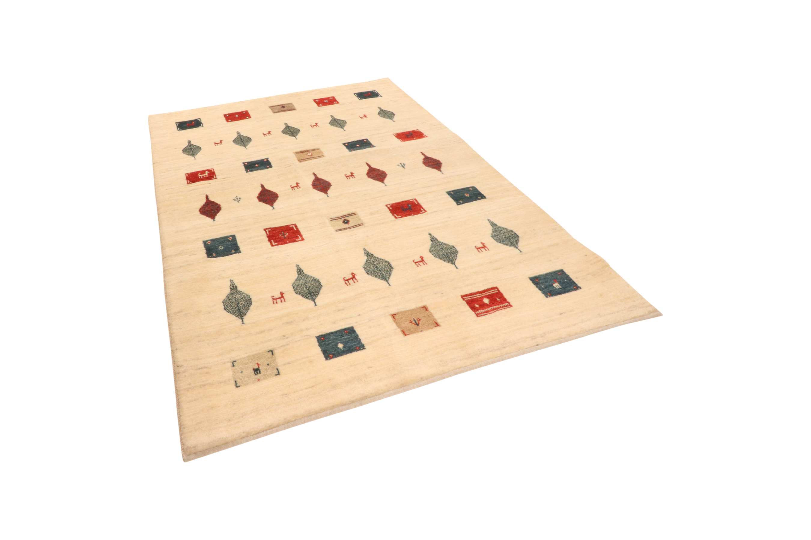 Rizbaf Gabbeh Tappeto Lana Beige