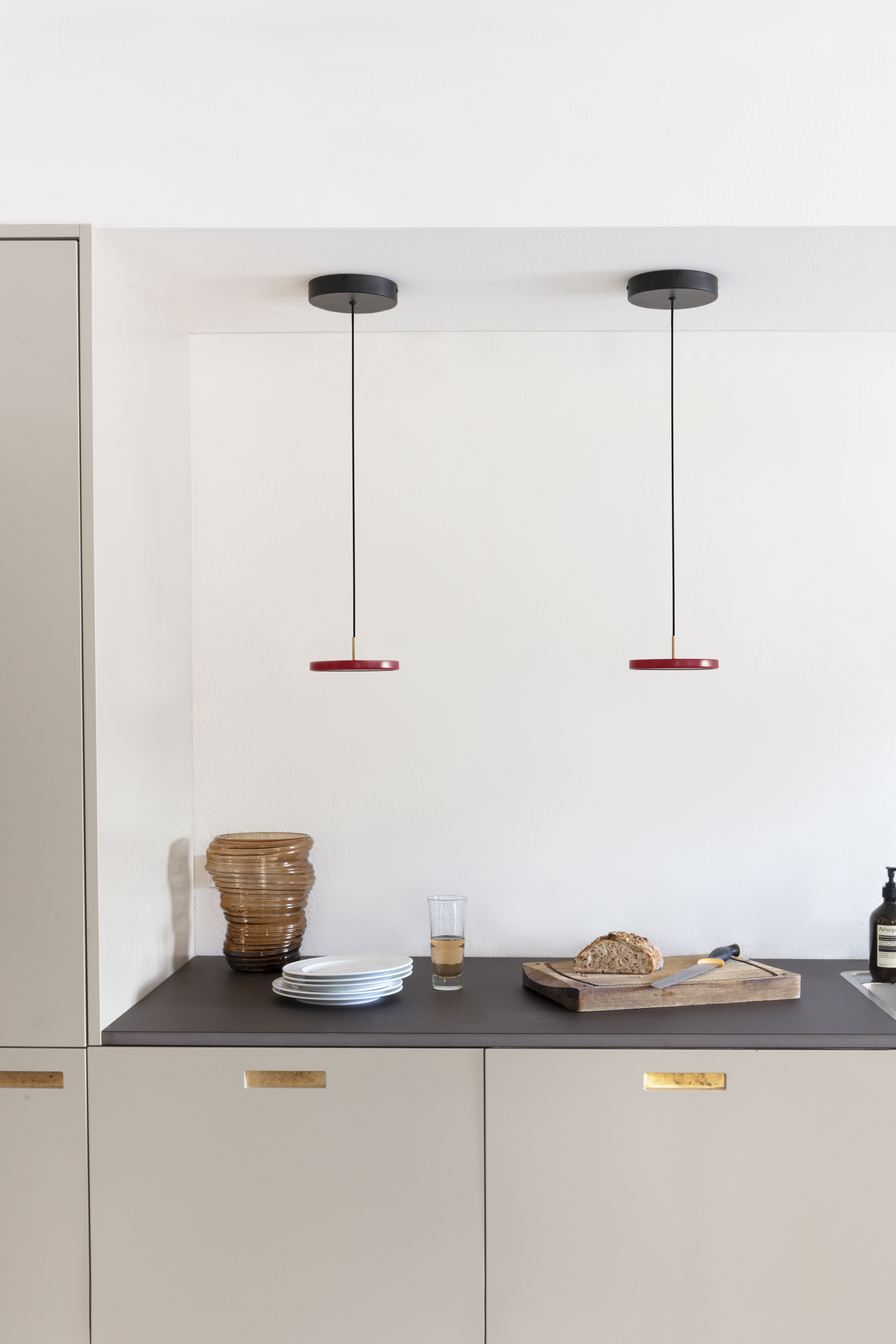Asteria Micro Pendelleuchte Rot