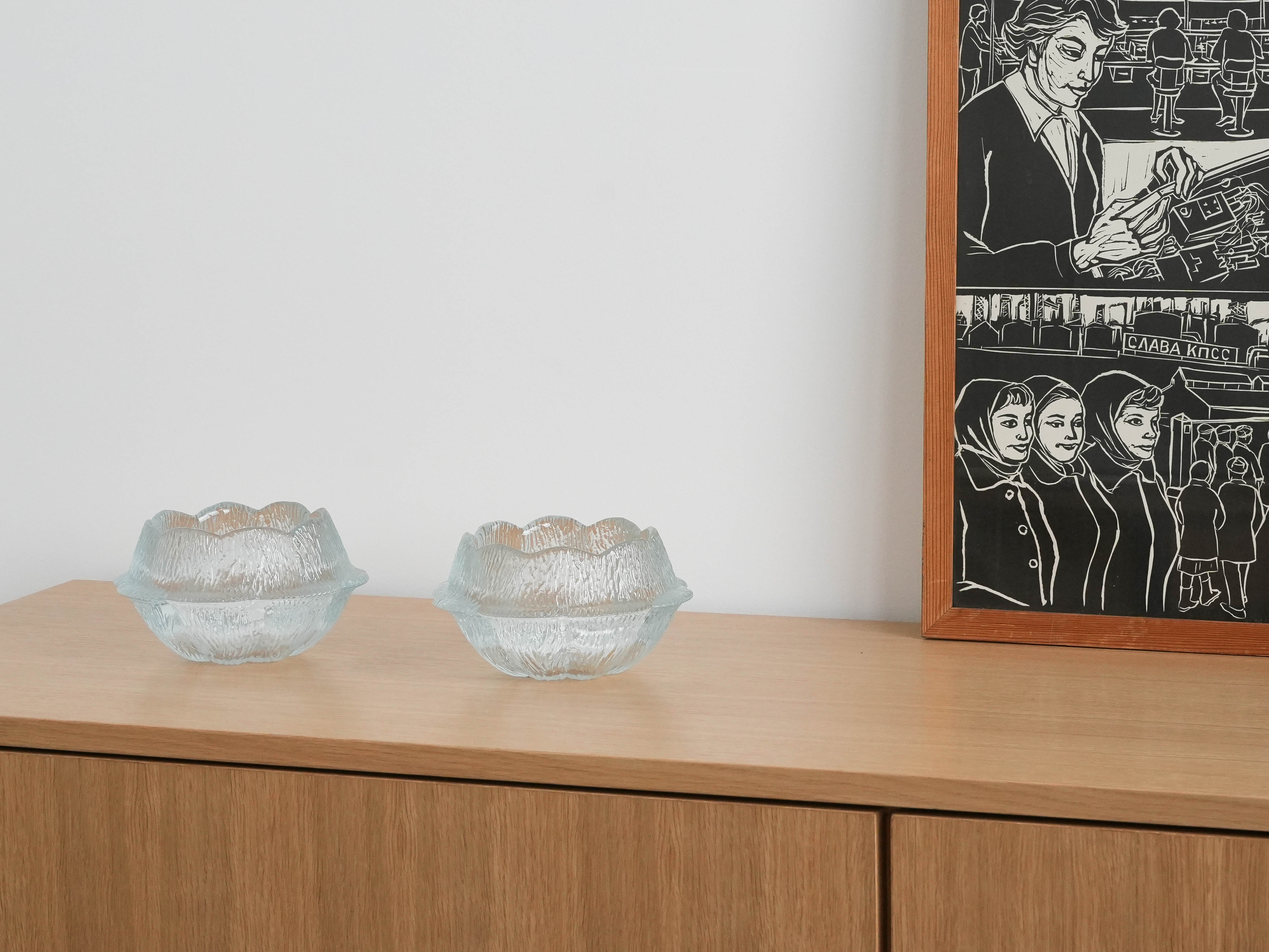 Glass bowl Transparent 1980s