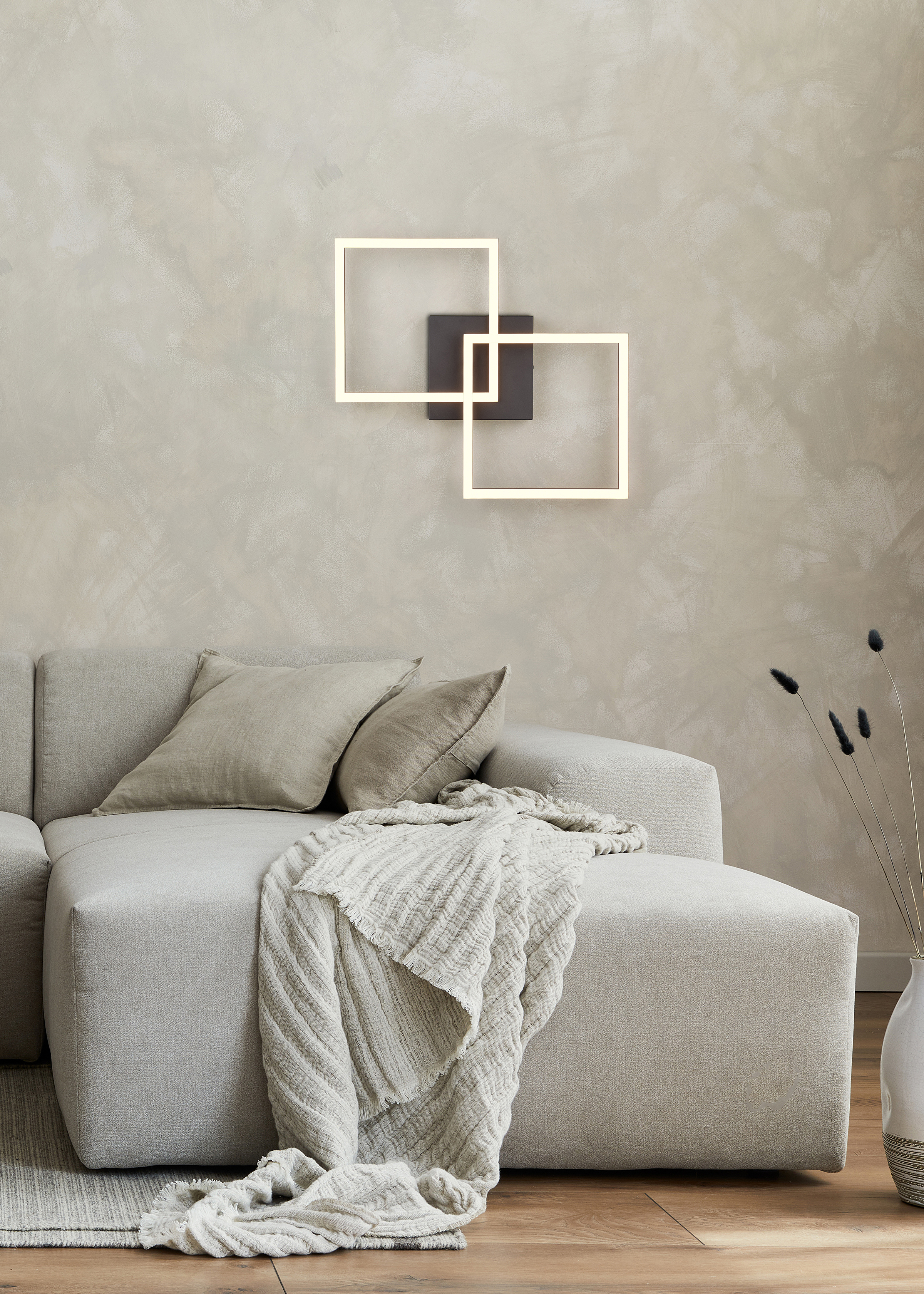 LED-Deckenleuchte Trail Schwarz Ø 60cm