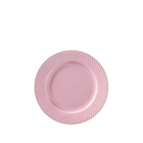 Rhombe Color Lunch-Teller Porzellan Rosa
