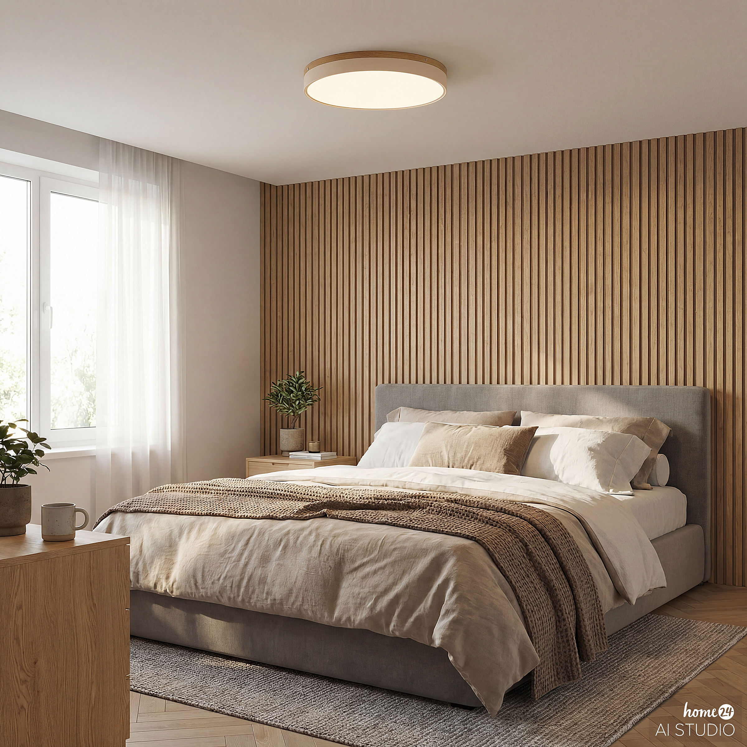 Ceiling Light Uluma 1-Light Iron Beige